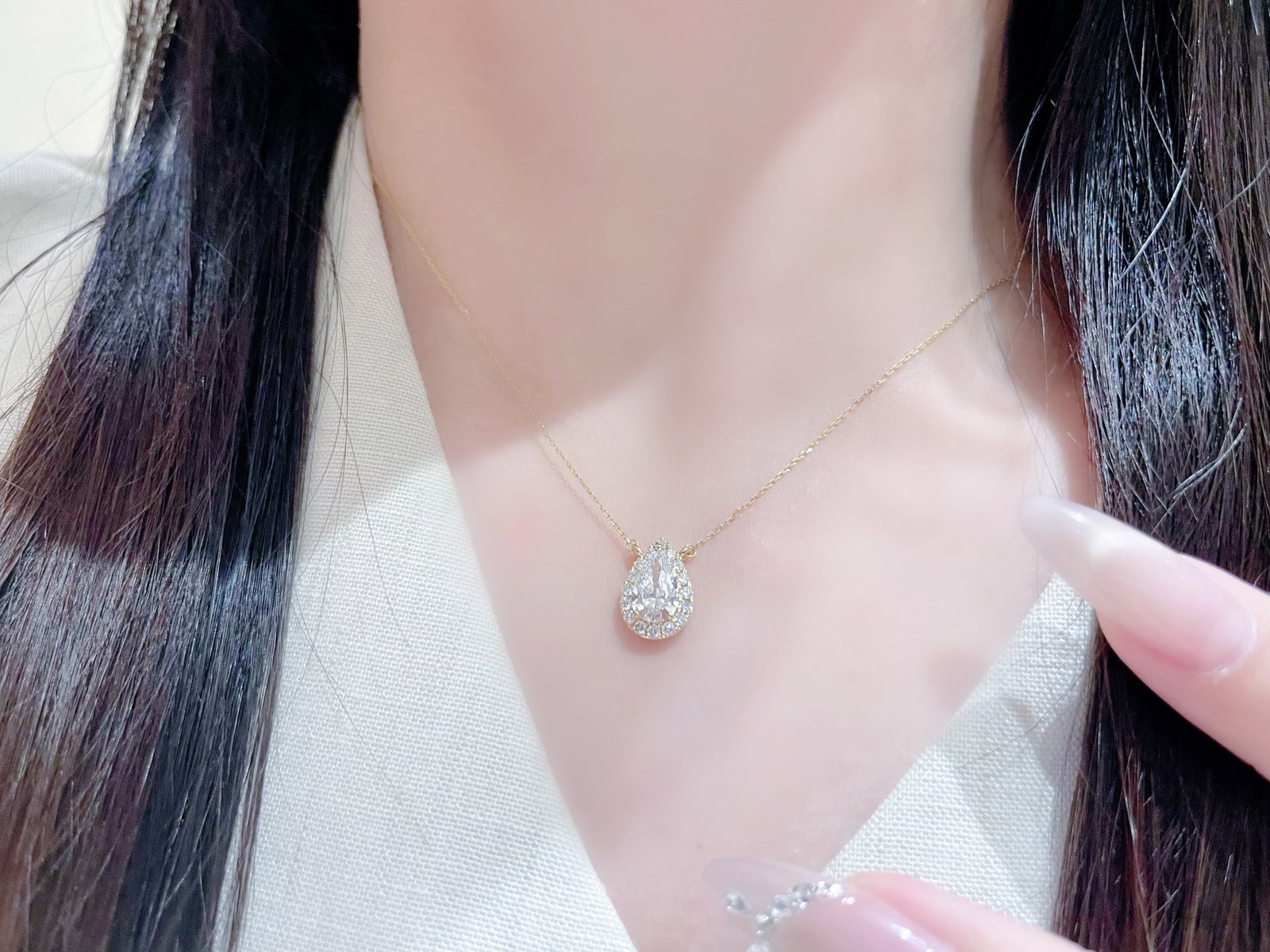 18K Gold Lab-Grown Diamond Necklace - 5