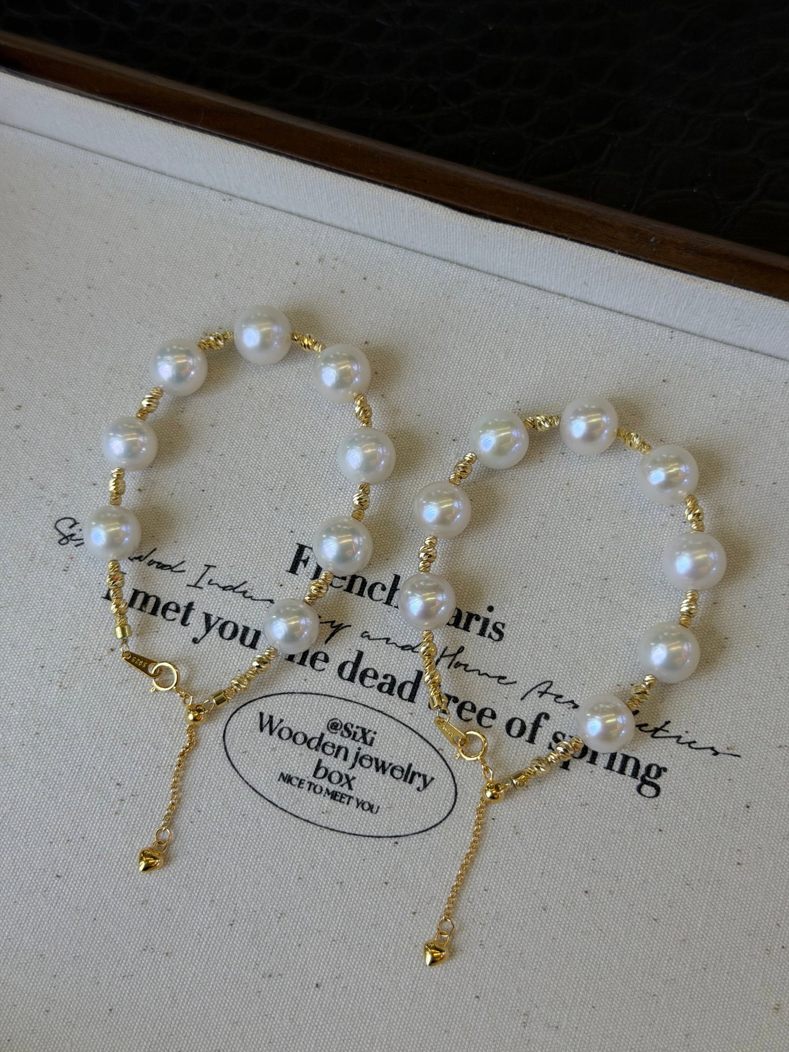 S925 Silver Pearl Bracelet - 3