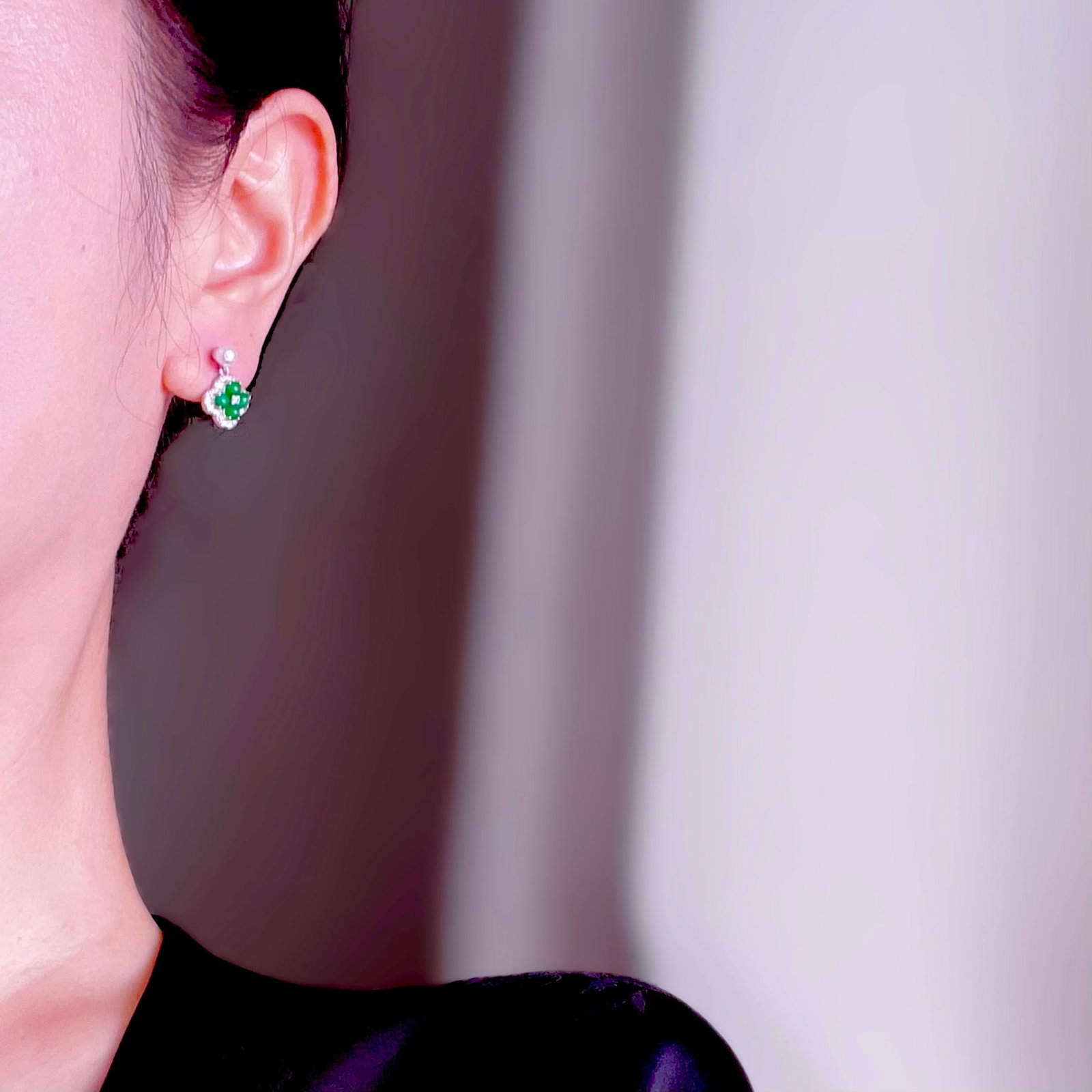 Natural Jade Earrings - 6