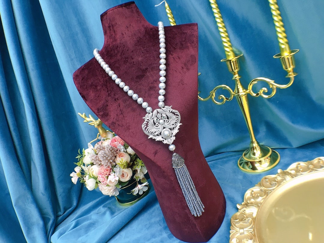 18K Gold Freshwater Pearl Sweater Necklace - 4
