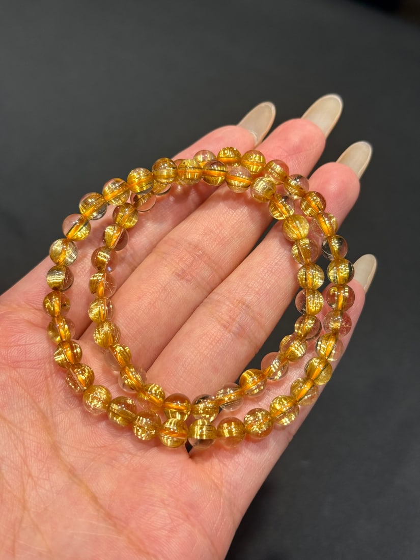 Natural Rutilated Quartz Bracelet - 4