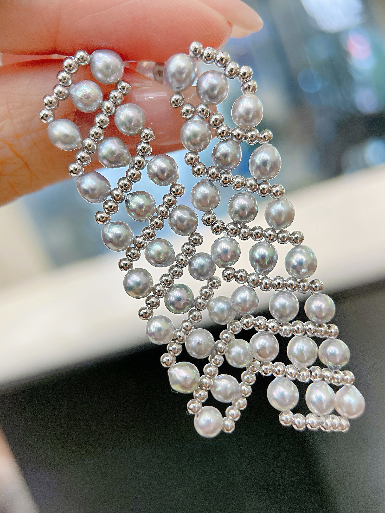925 Silver Natural Pearl Earrings - 3
