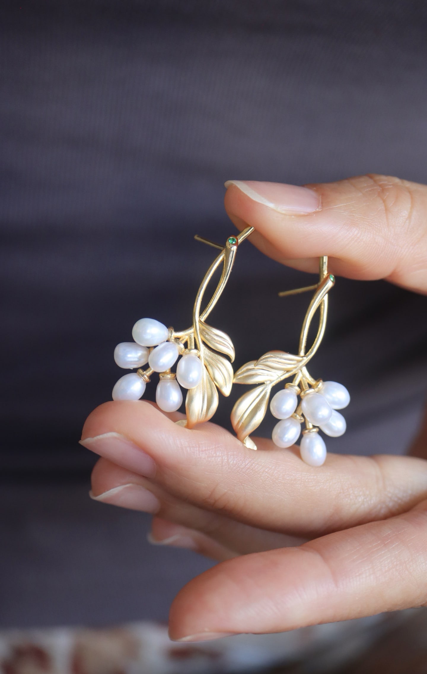 Natural Pearl Earrings - 2