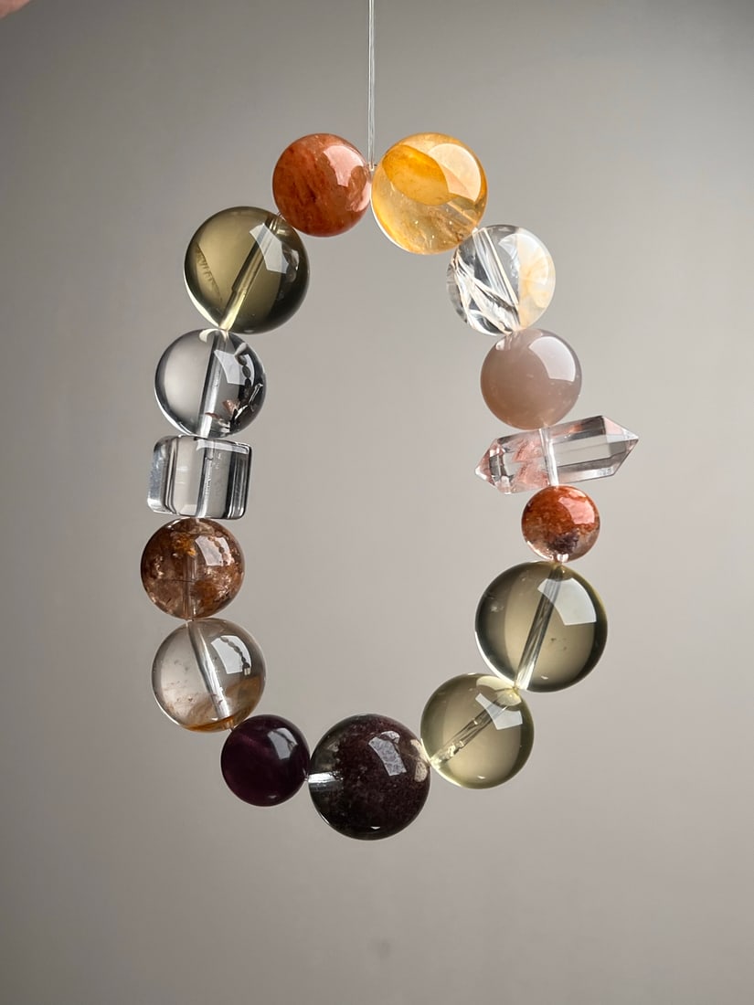 Natural Pink Phantom Multi-Gem Bracelet - 3