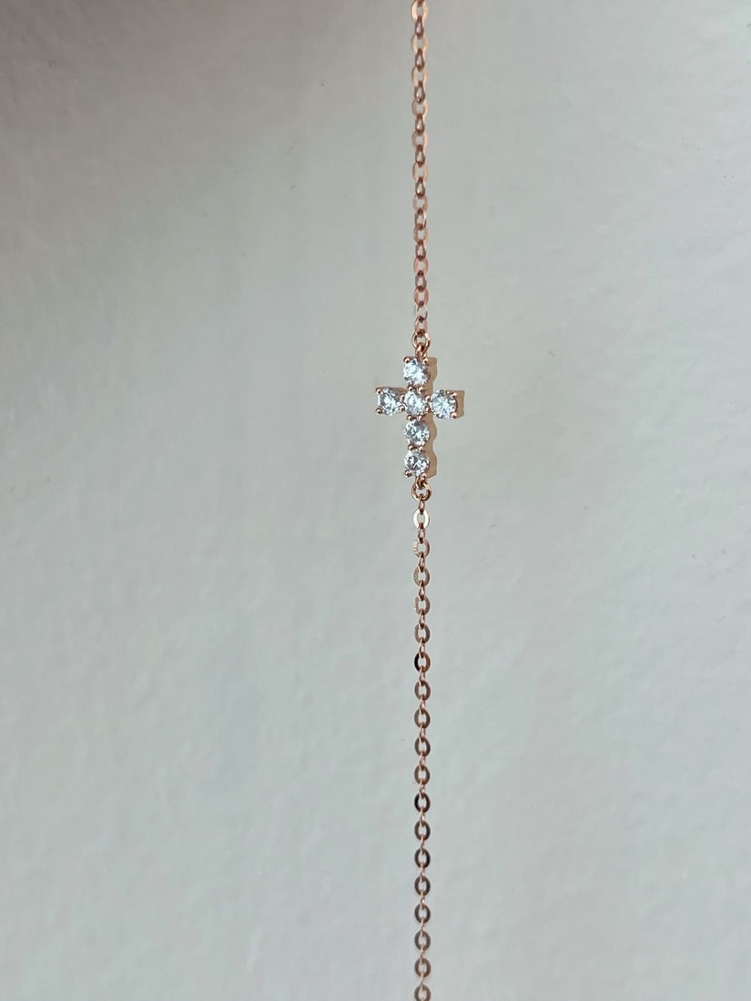 18K Gold Lab-Grown Diamond Bracelet - 7