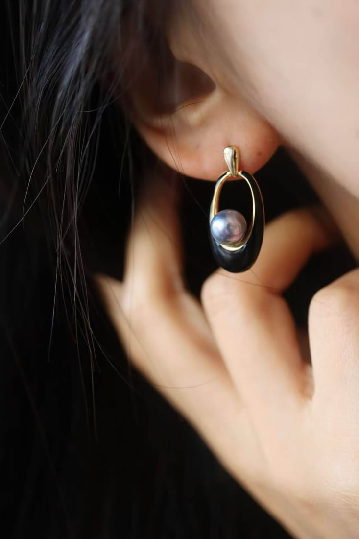 Silver Akoya Saltwater Pearl Earrings - 6