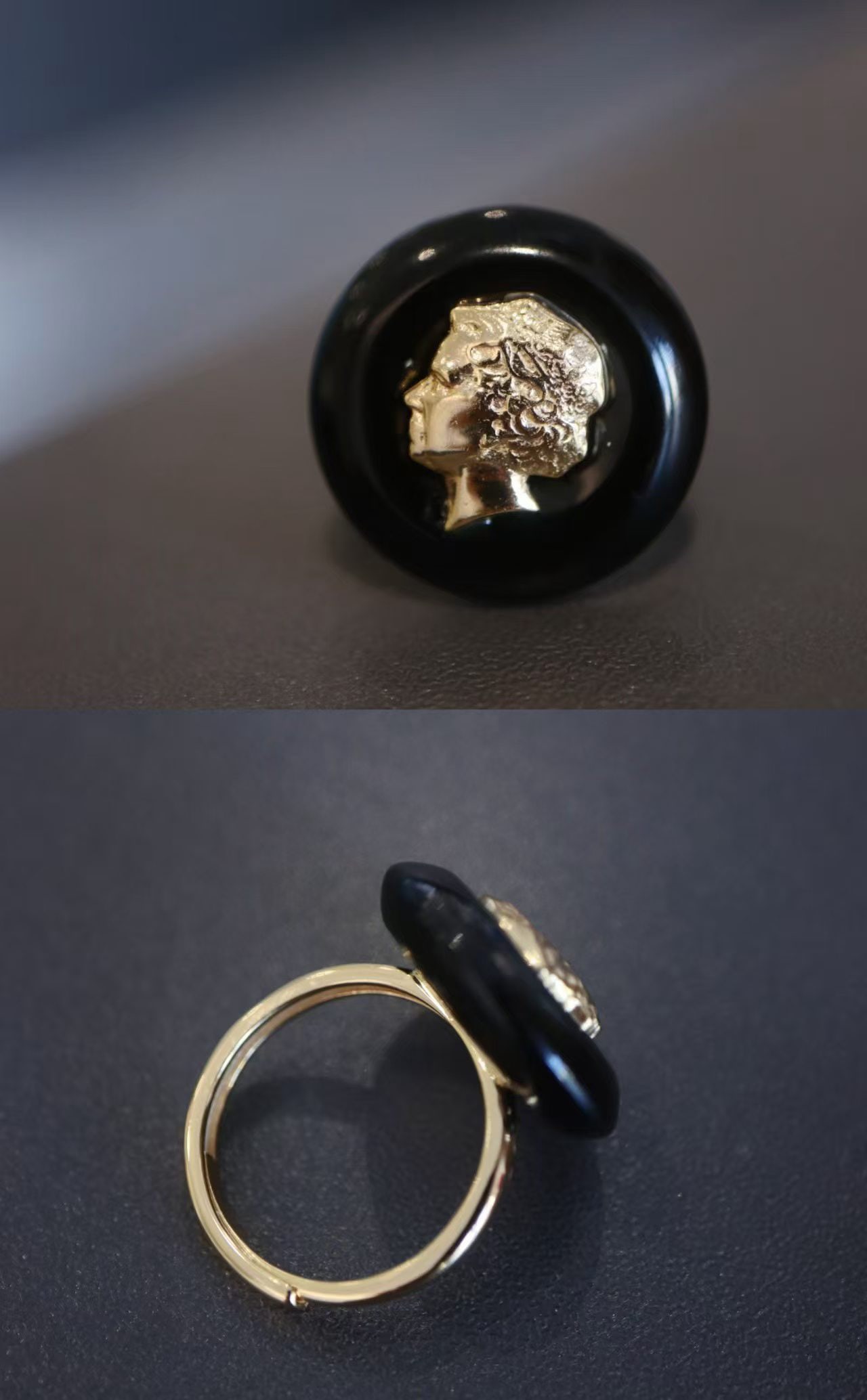 Silver Black Onyx Ring - 3
