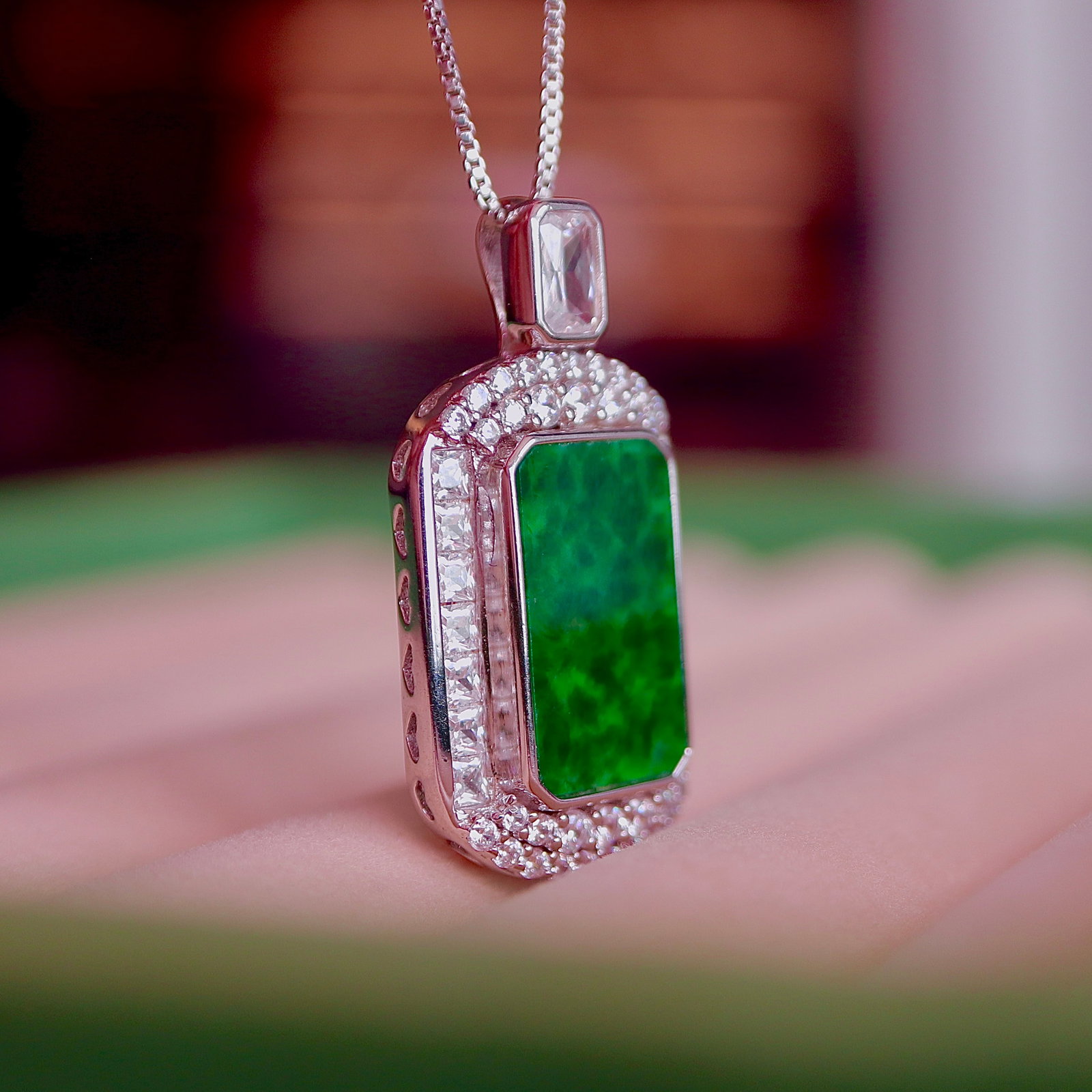 Natural Jadeite Pendant - 7