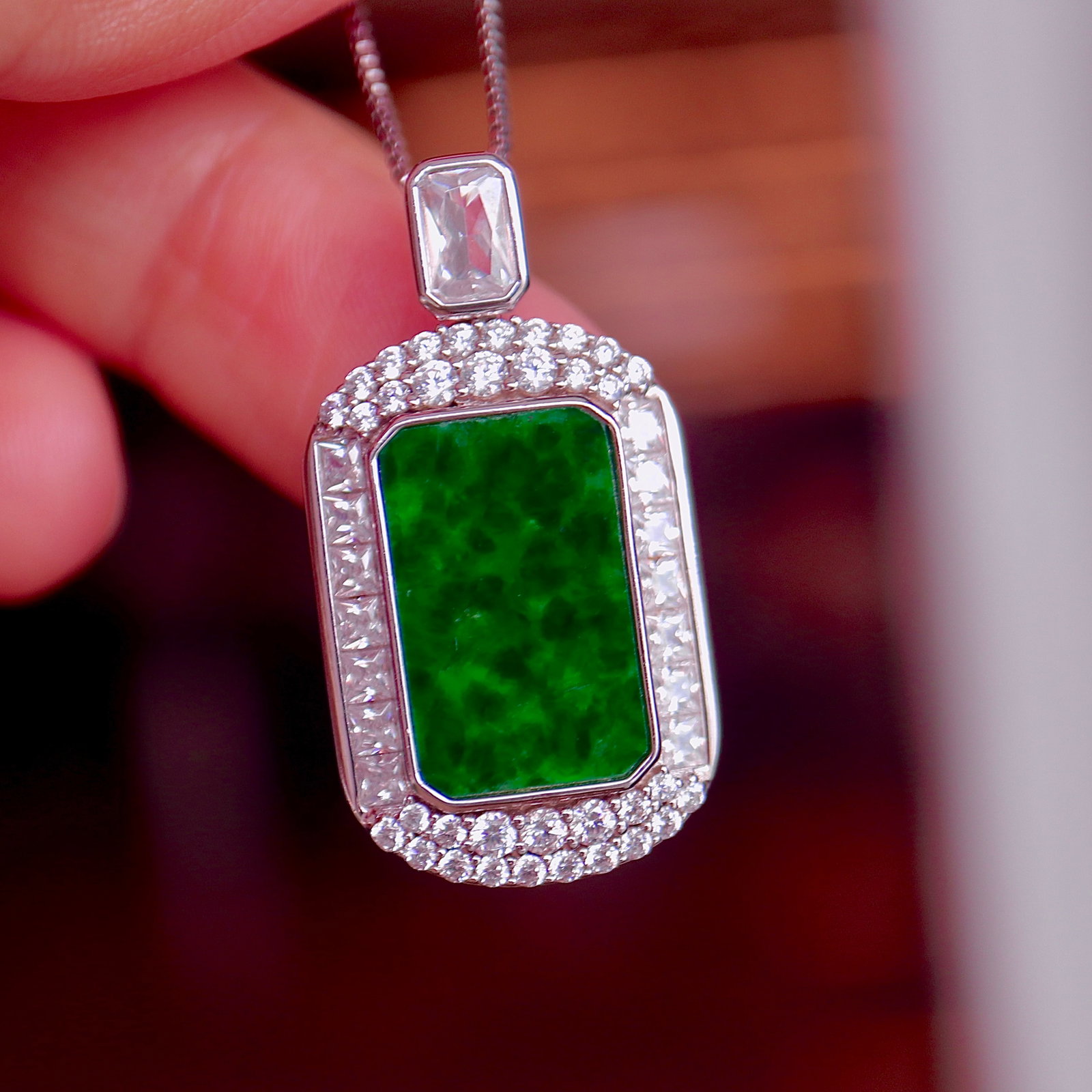 Natural Jadeite Pendant - 8