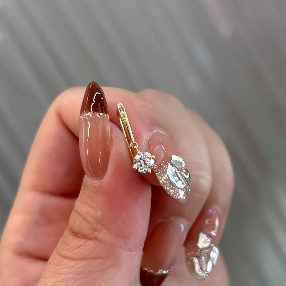 18K Gold Lab-Grown Diamond Earrings - 2