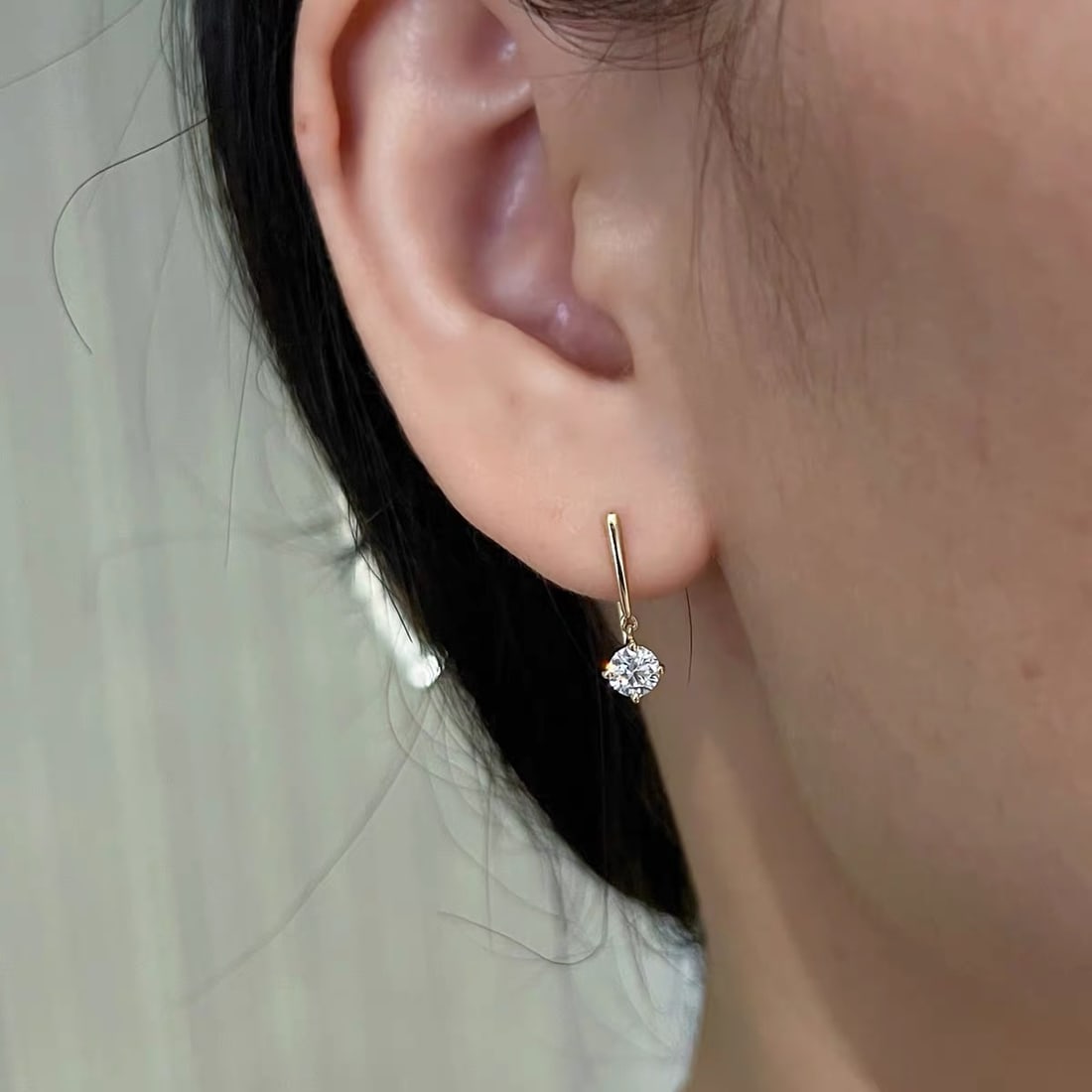 18K Gold Lab-Grown Diamond Earrings - 3