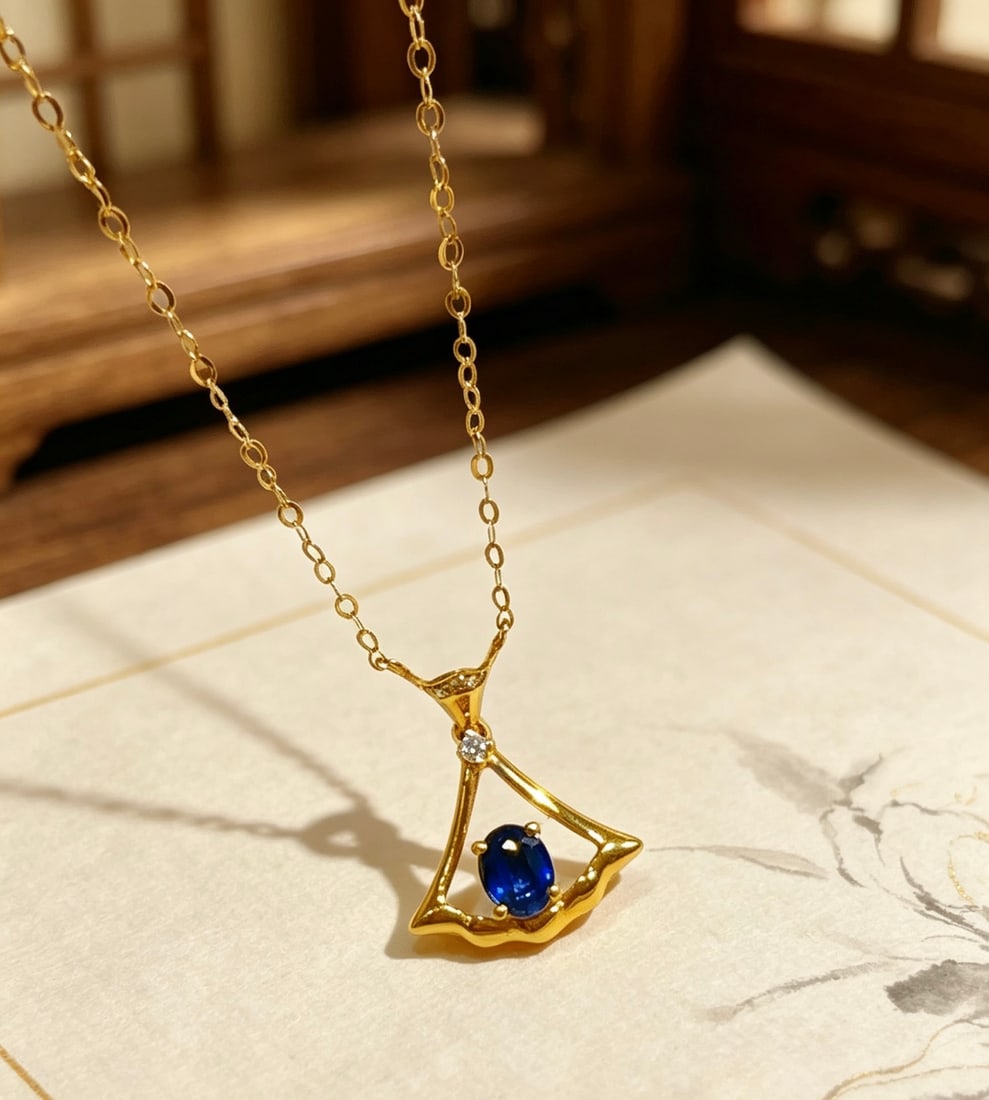 Sapphire Collarbone Necklace - 2