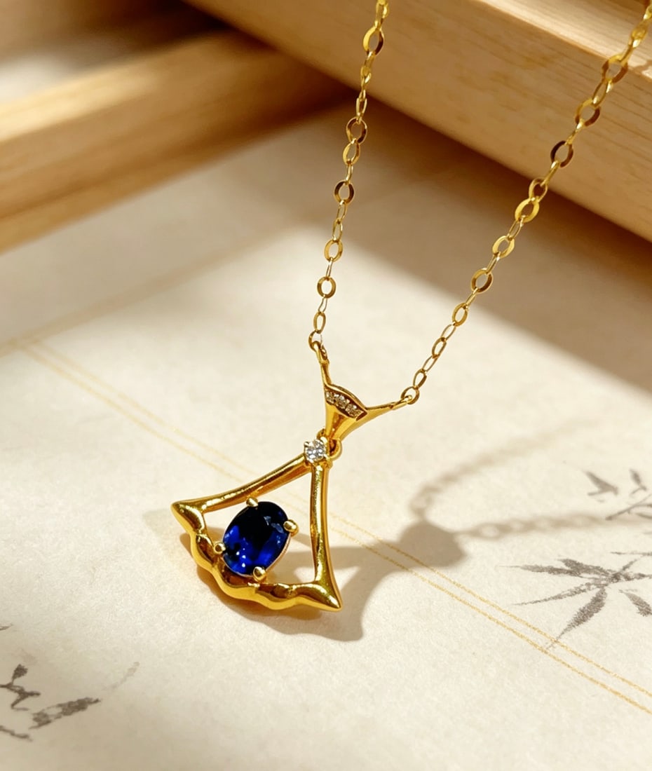 Sapphire Collarbone Necklace - 3