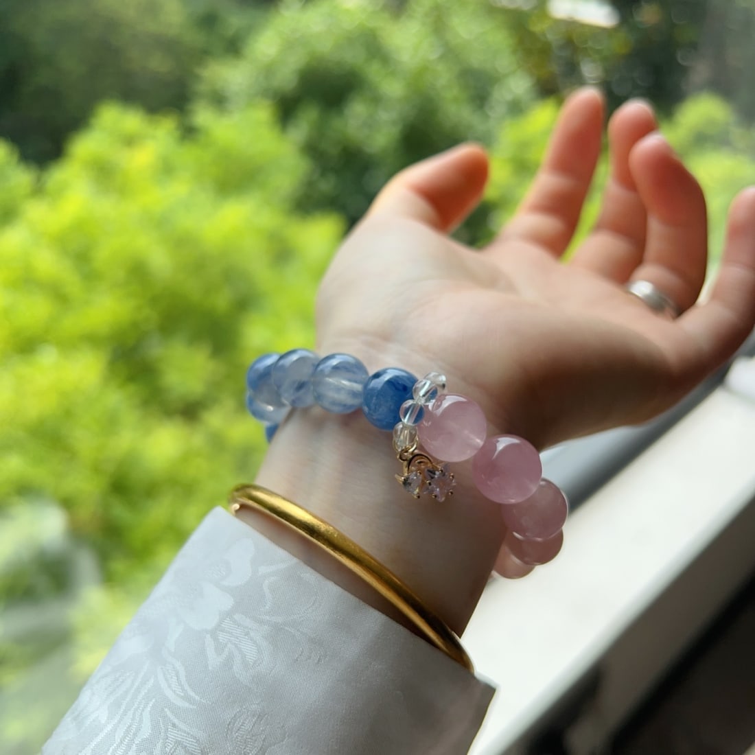 Natural Kyanite Multi-Gem Bracelet - 7