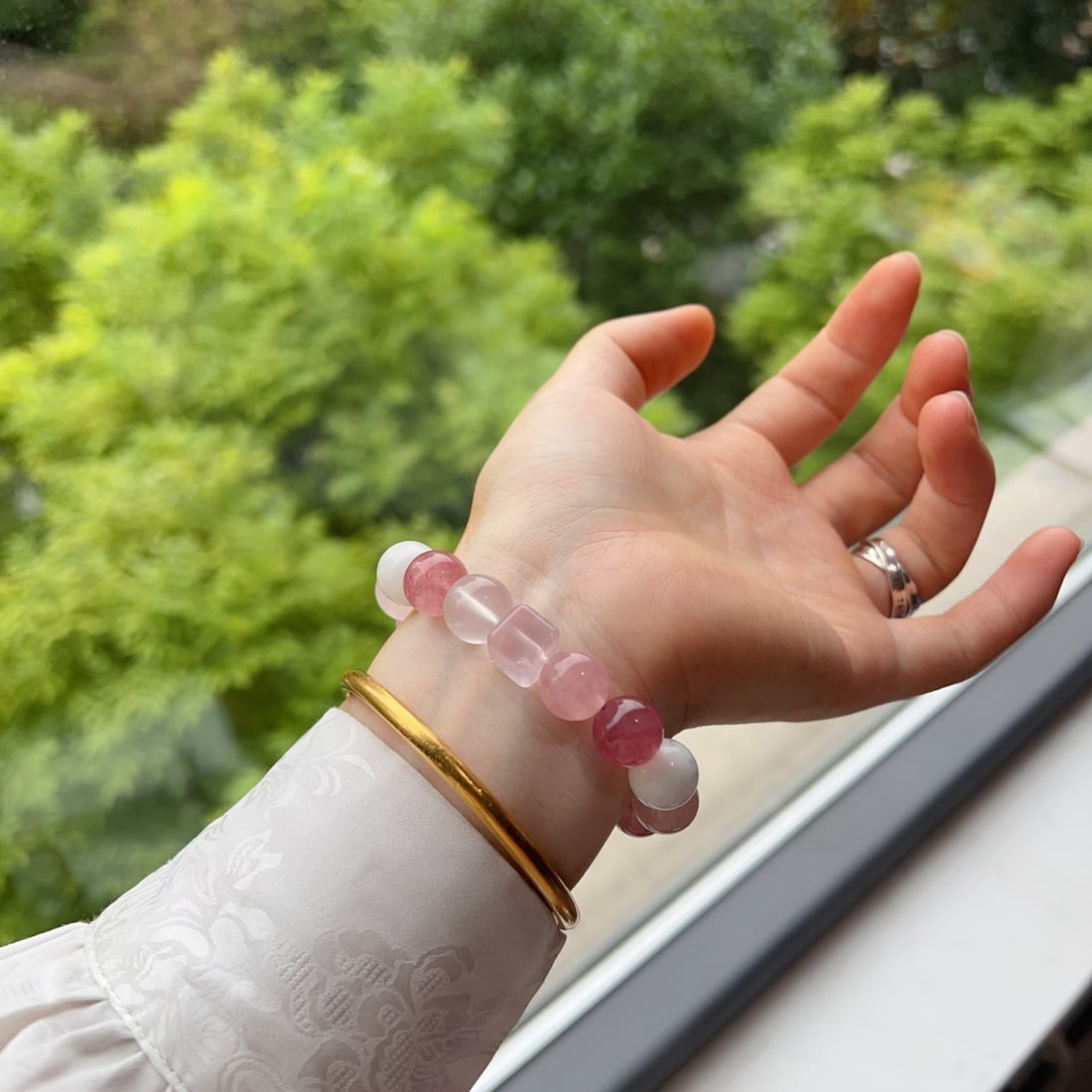 Natural Multi-Gem Bracelet - 7