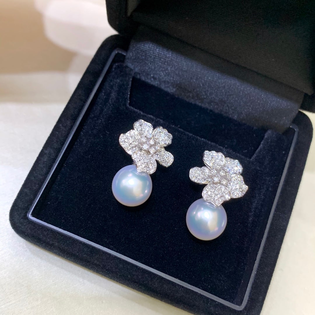 925 Silver Natural White Pearl Earrings - 2