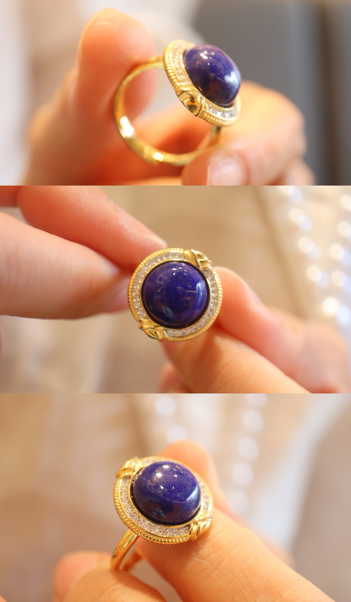 Natural Lapis Lazuli Ring - 8