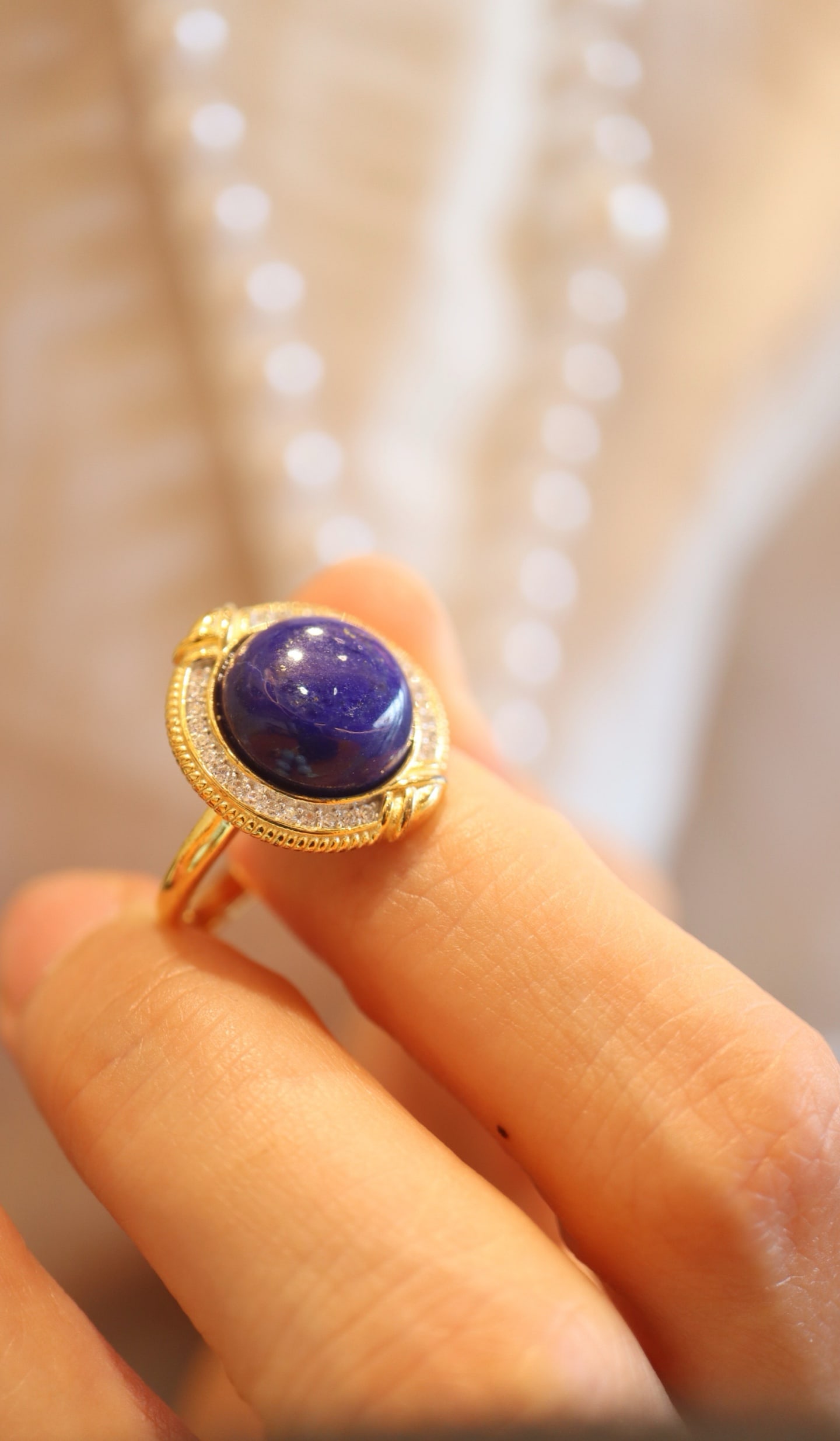Natural Lapis Lazuli Ring - 9