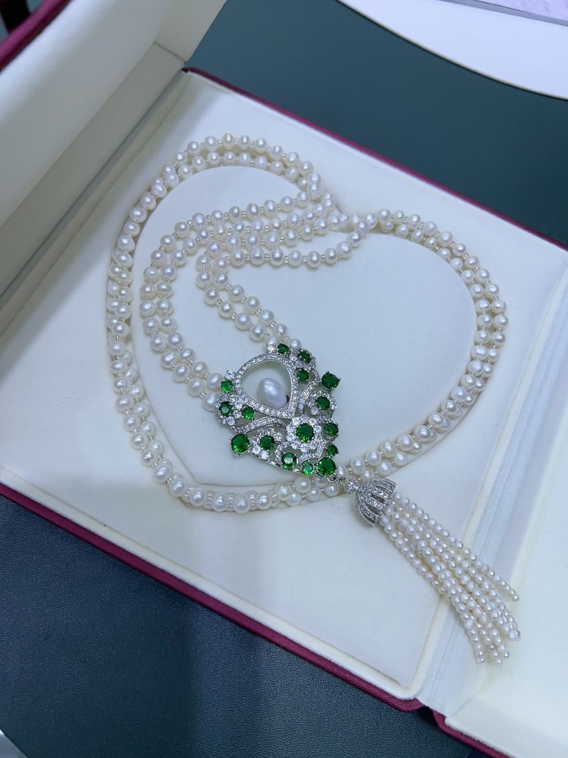Natural White Pearl Necklace - 2