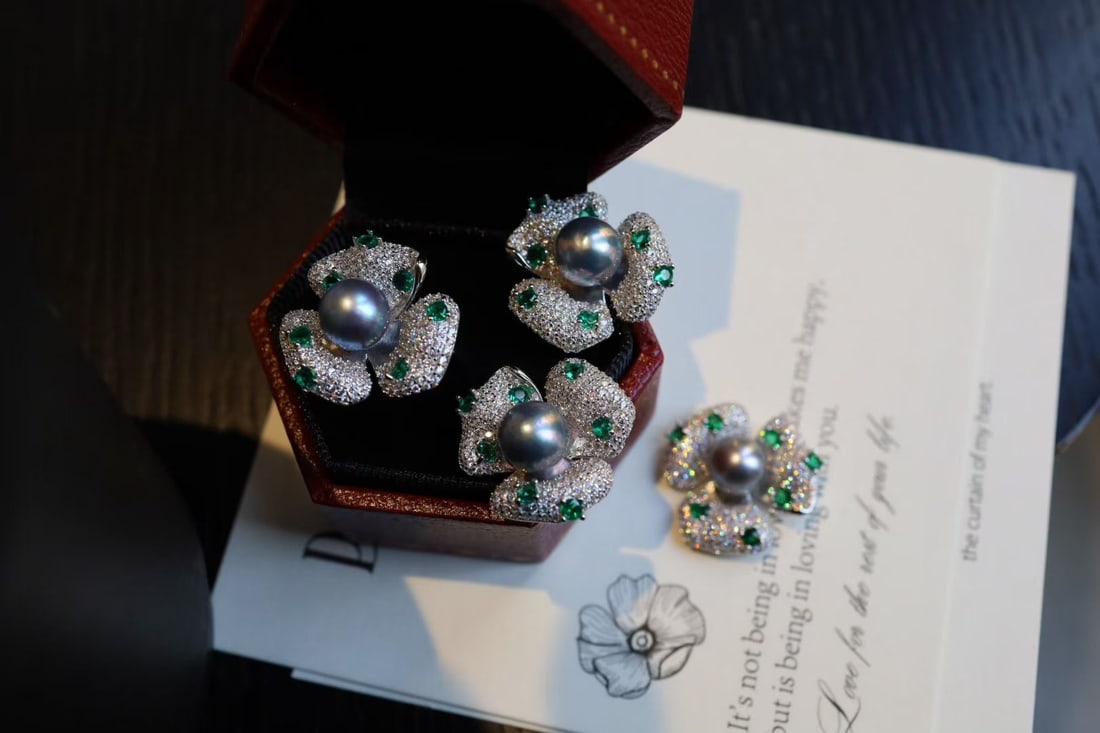 Sterling Silver Mabe Pearl Set - 2