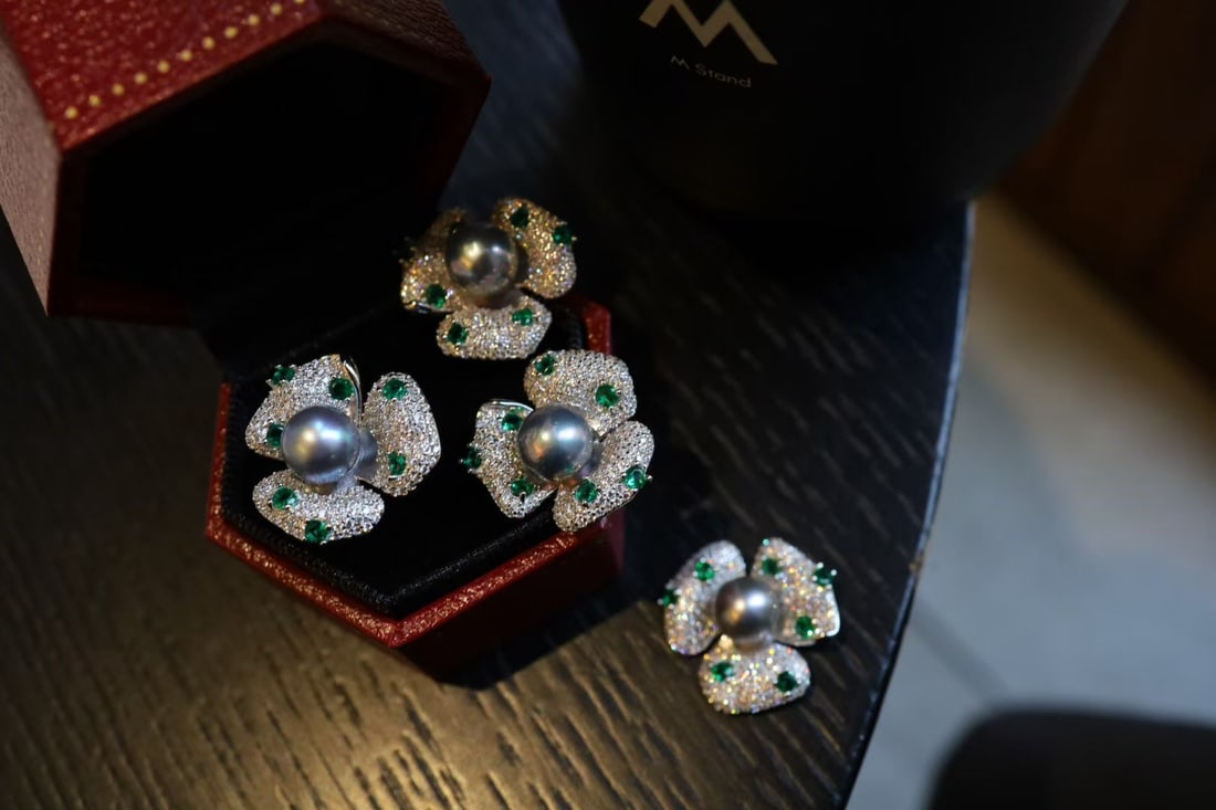 Sterling Silver Mabe Pearl Set - 4