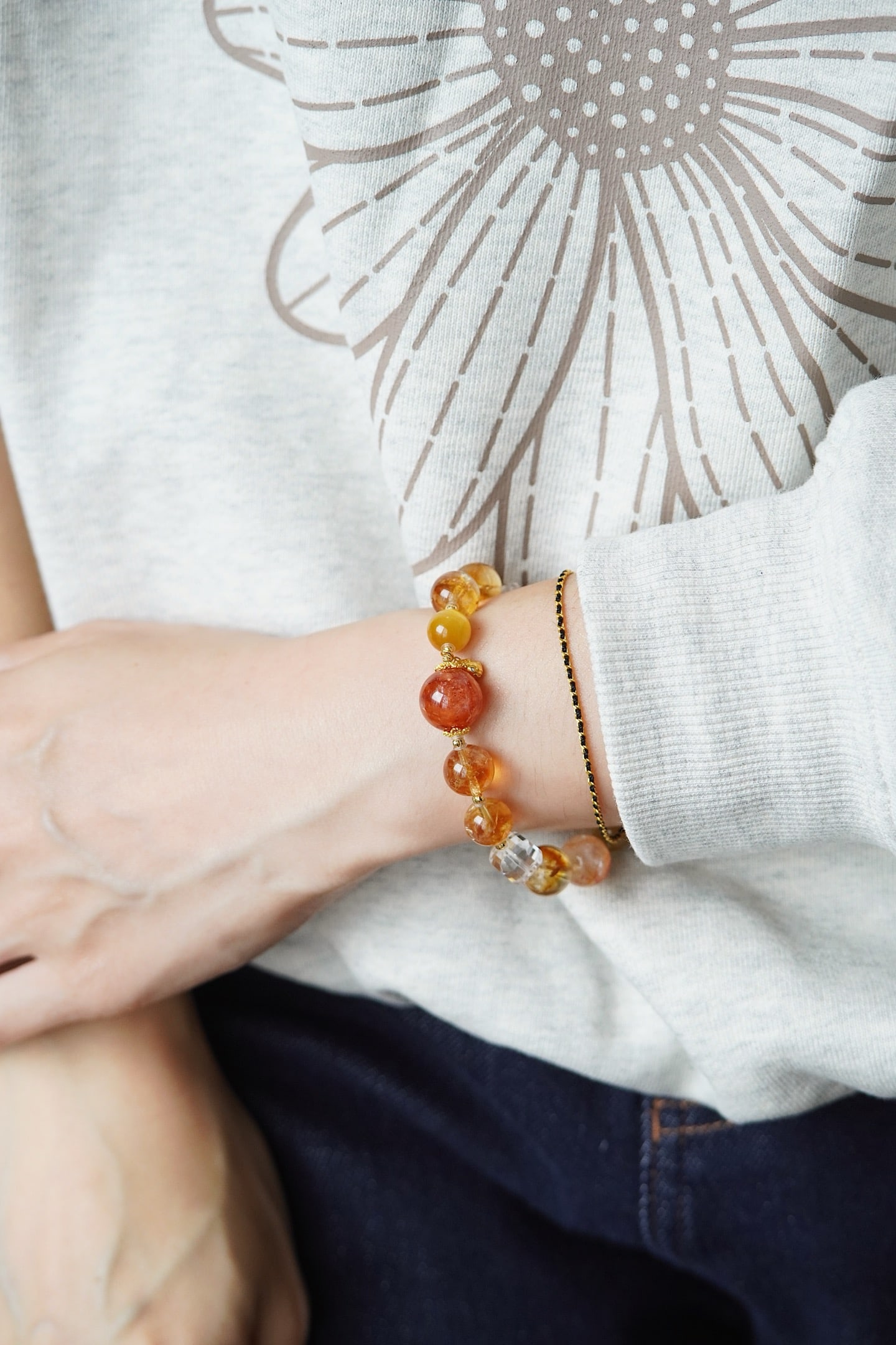 18K Gold Yellow Tower Crystal Bracelet - 2