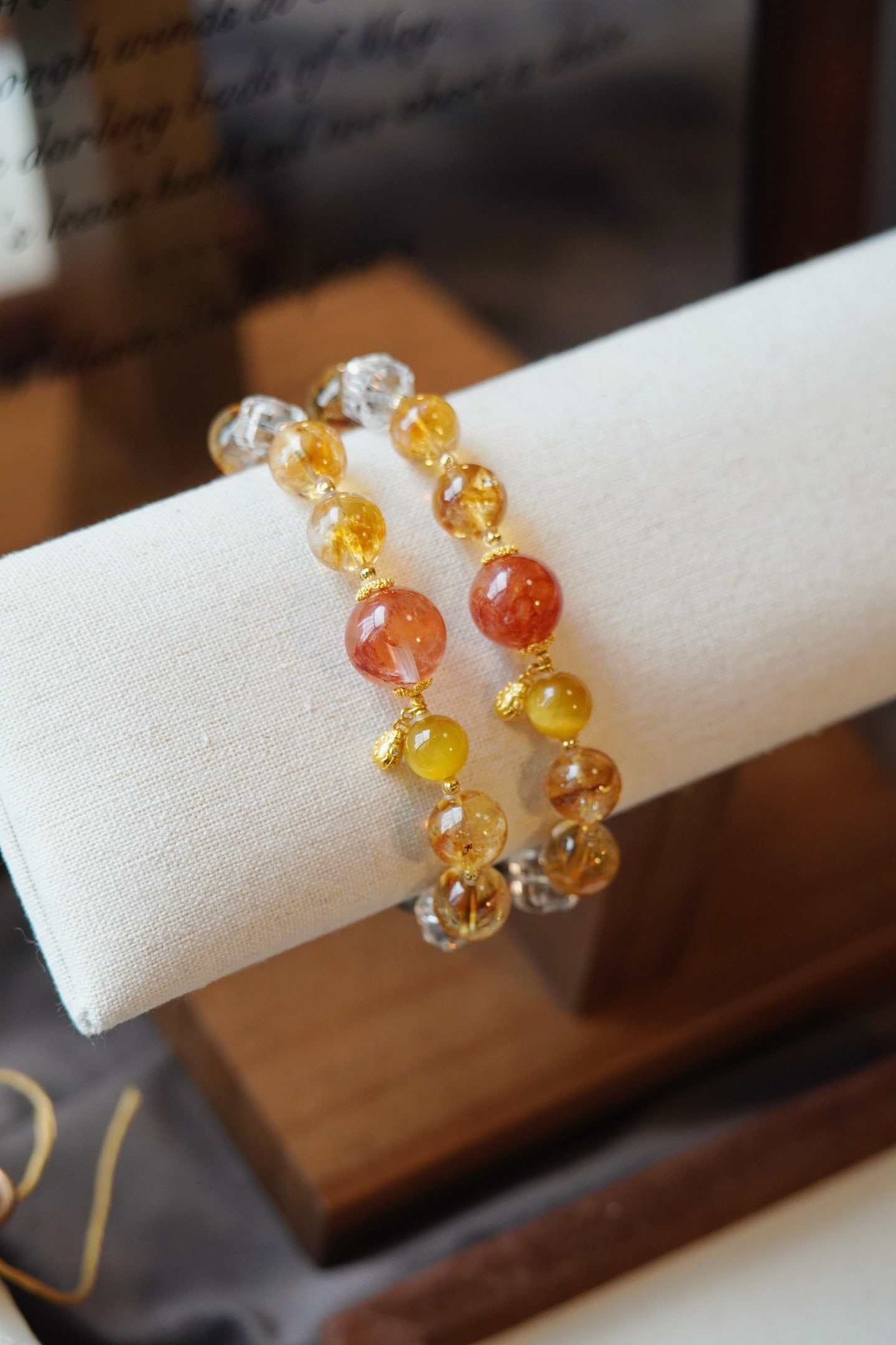 18K Gold Yellow Tower Crystal Bracelet - 4