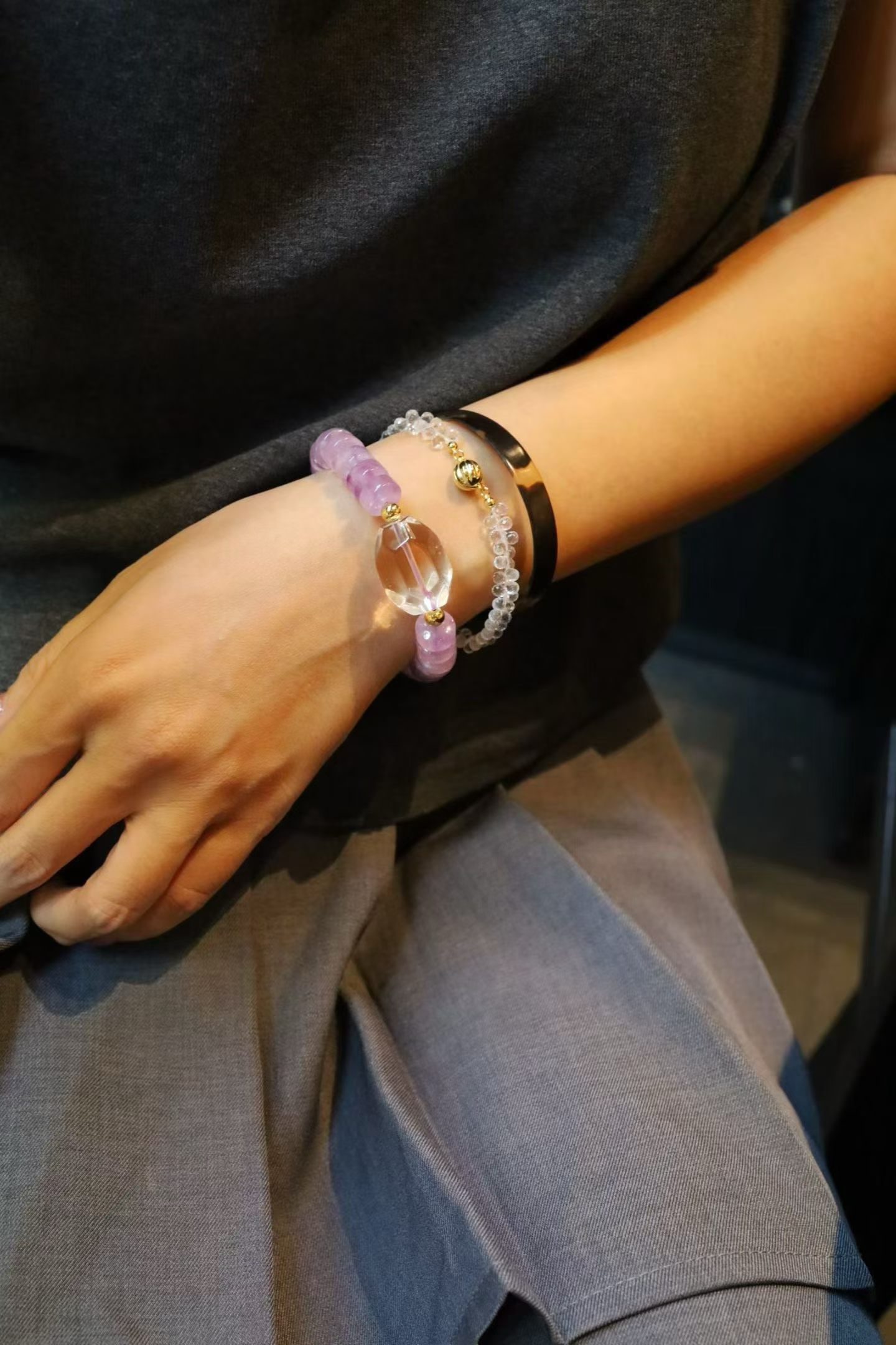 White Crystal Bracelet - 4