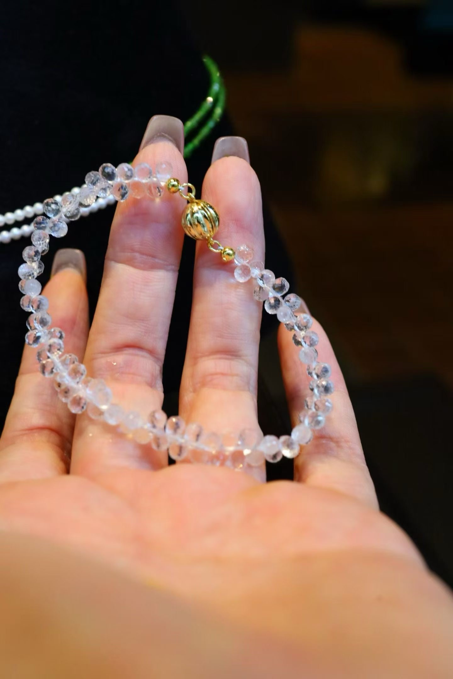 White Crystal Bracelet - 7