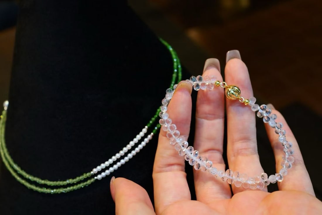 White Crystal Bracelet - 9