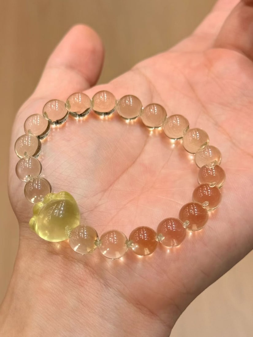 Lemon Yellow Crystal Bracelet - 7