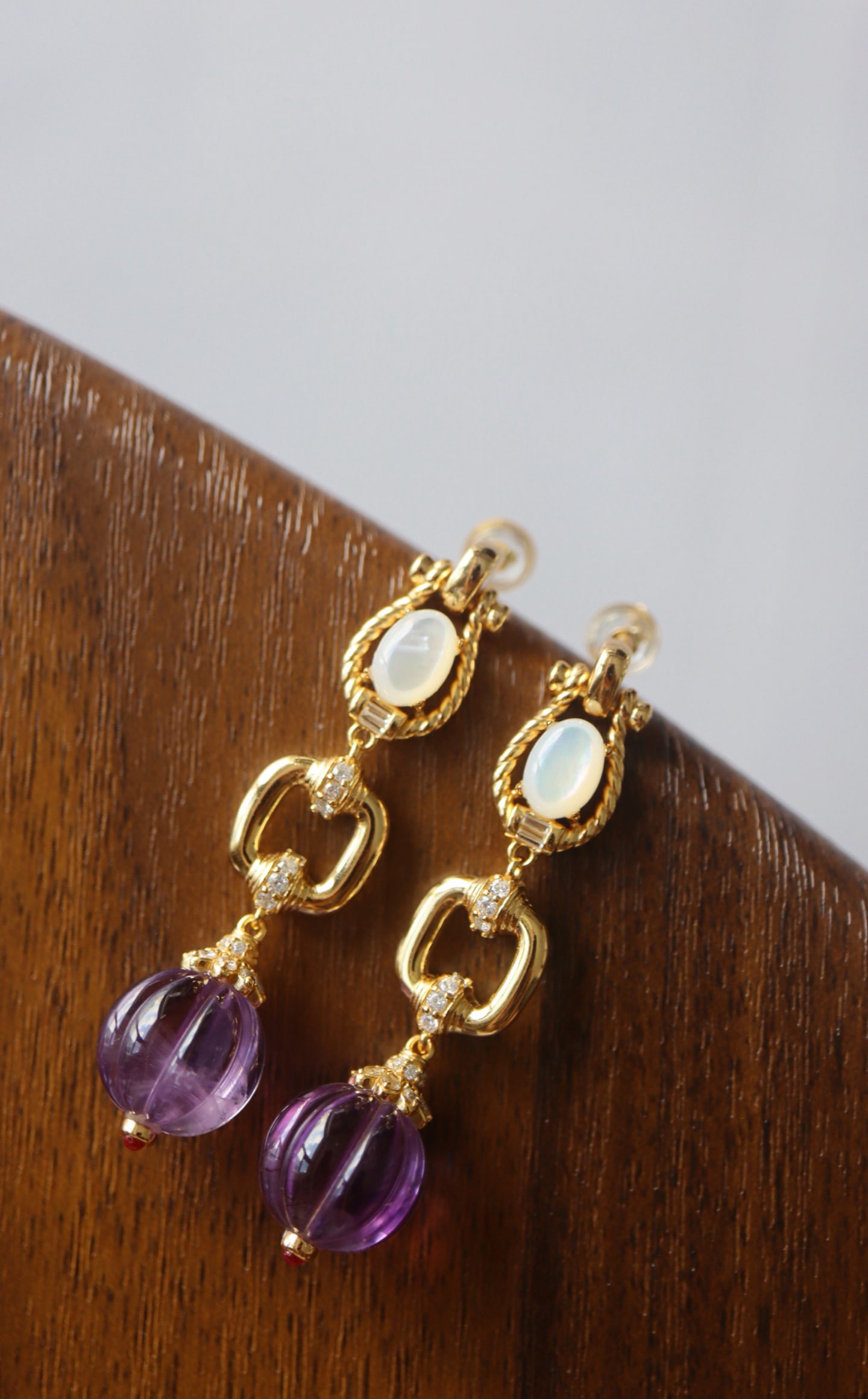 Natural Amethyst Earrings - 6