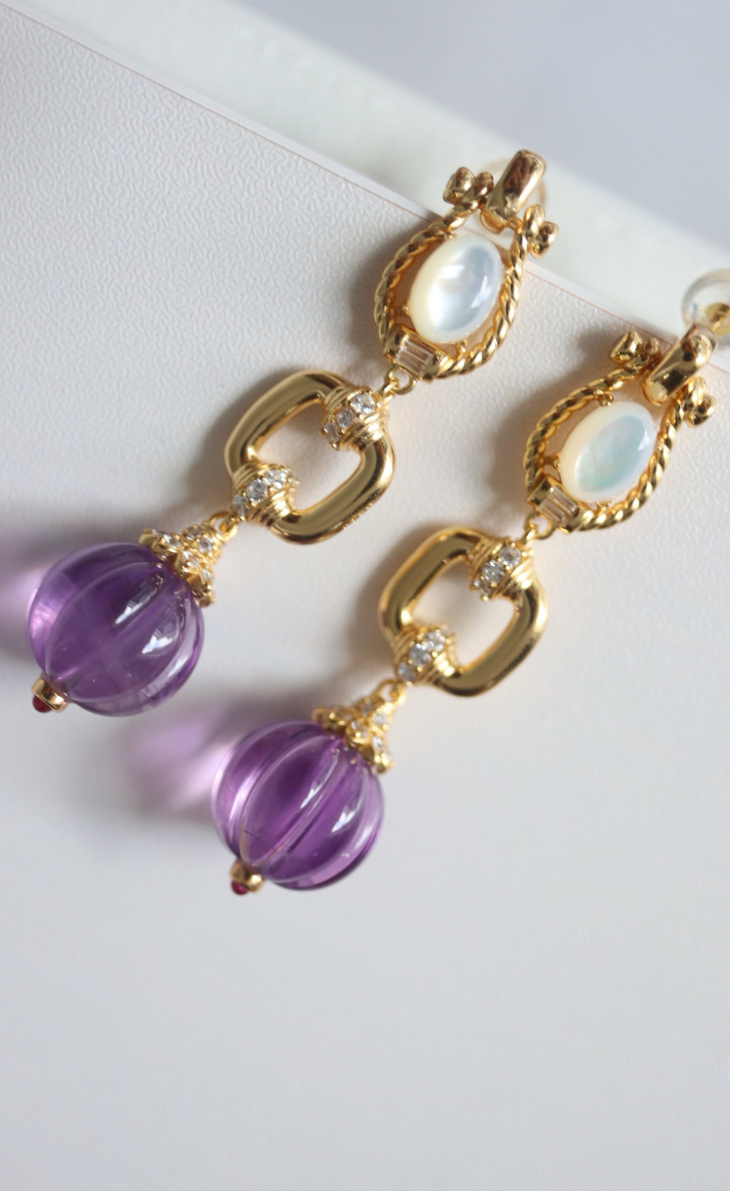Natural Amethyst Earrings - 7