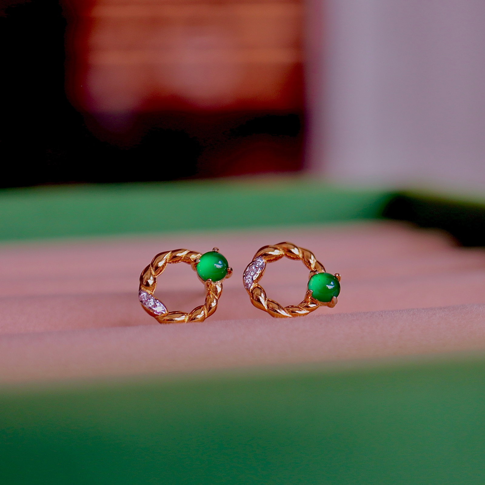 Natural Jade Earrings - 2