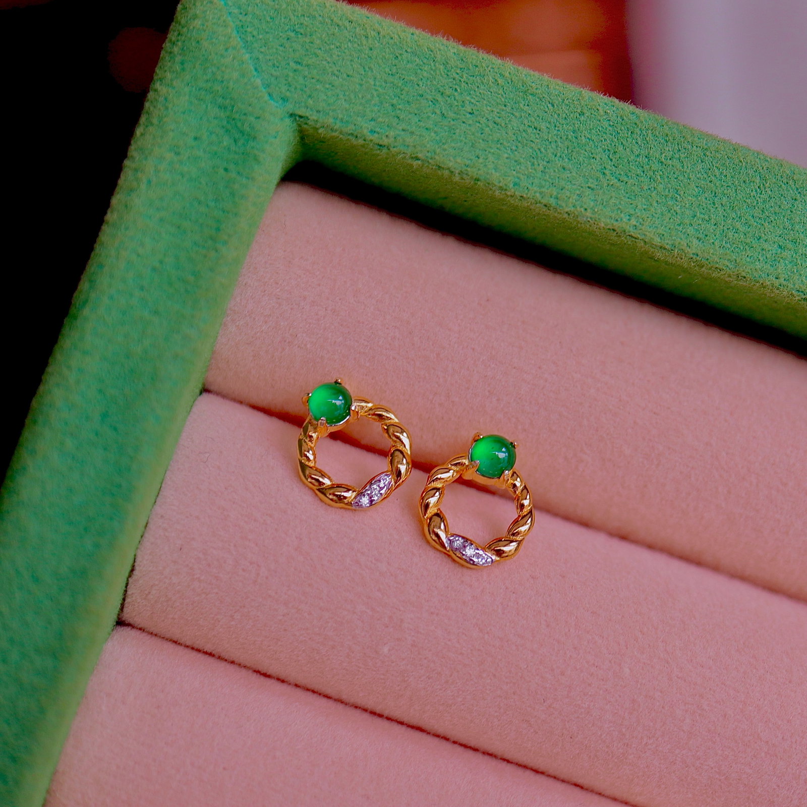 Natural Jade Earrings - 4