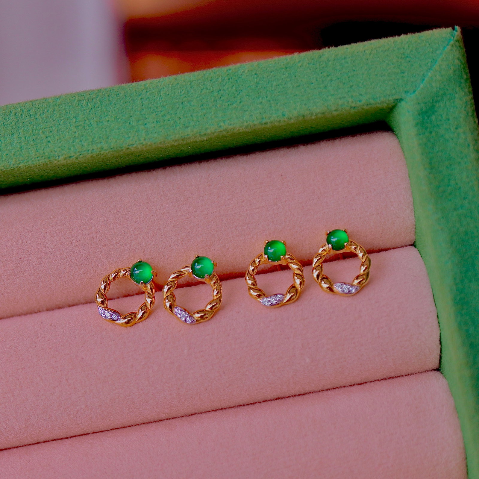Natural Jade Earrings - 5