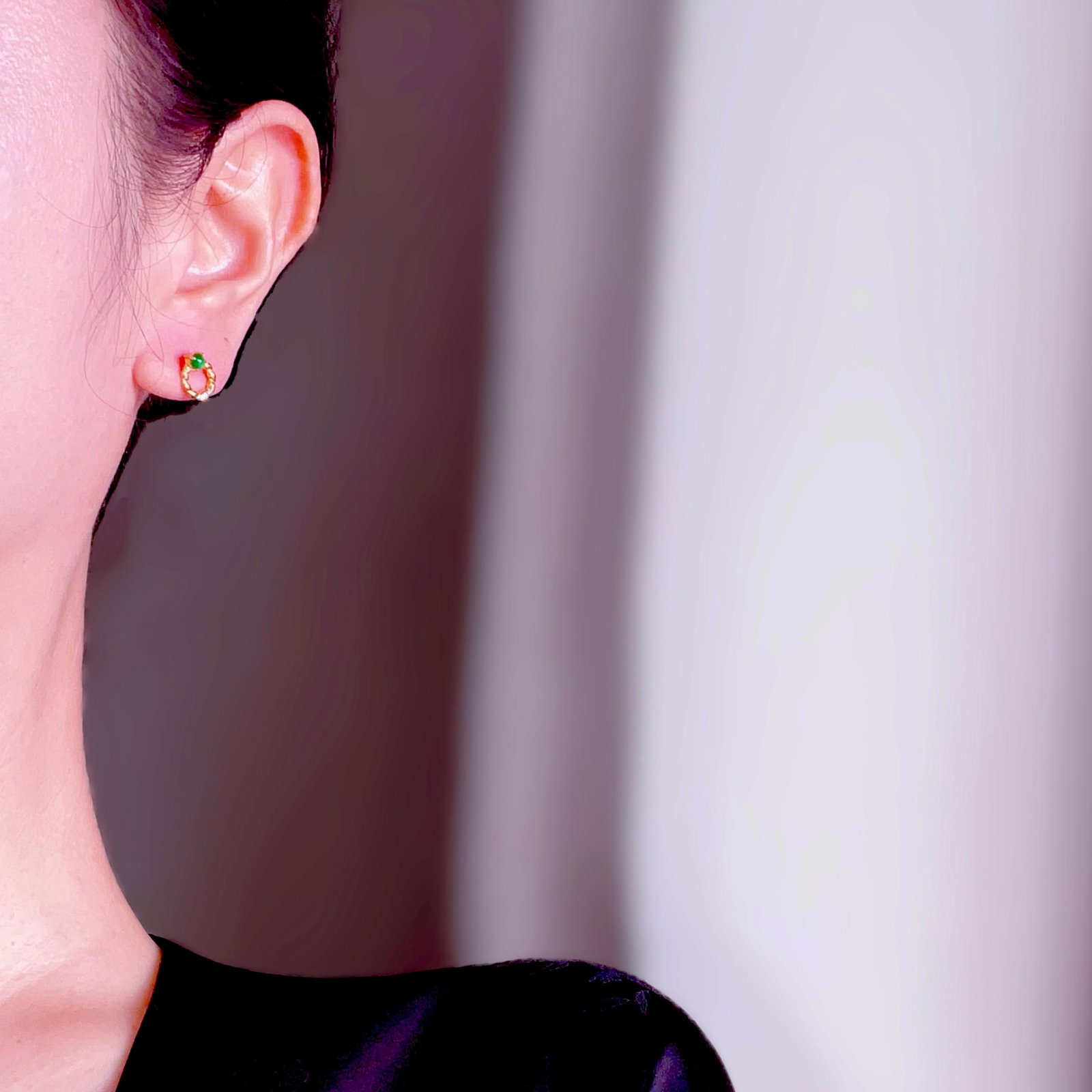 Natural Jade Earrings - 9