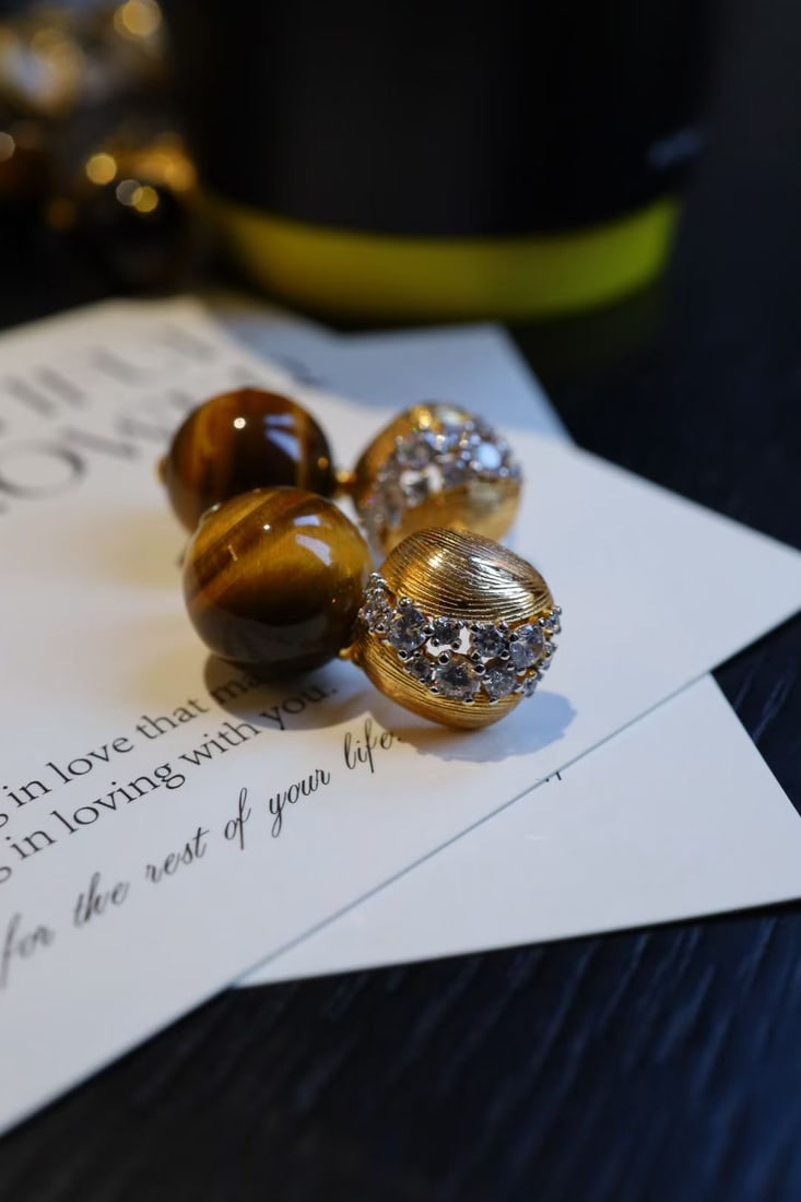 Tiger's Eye Earrings - 4