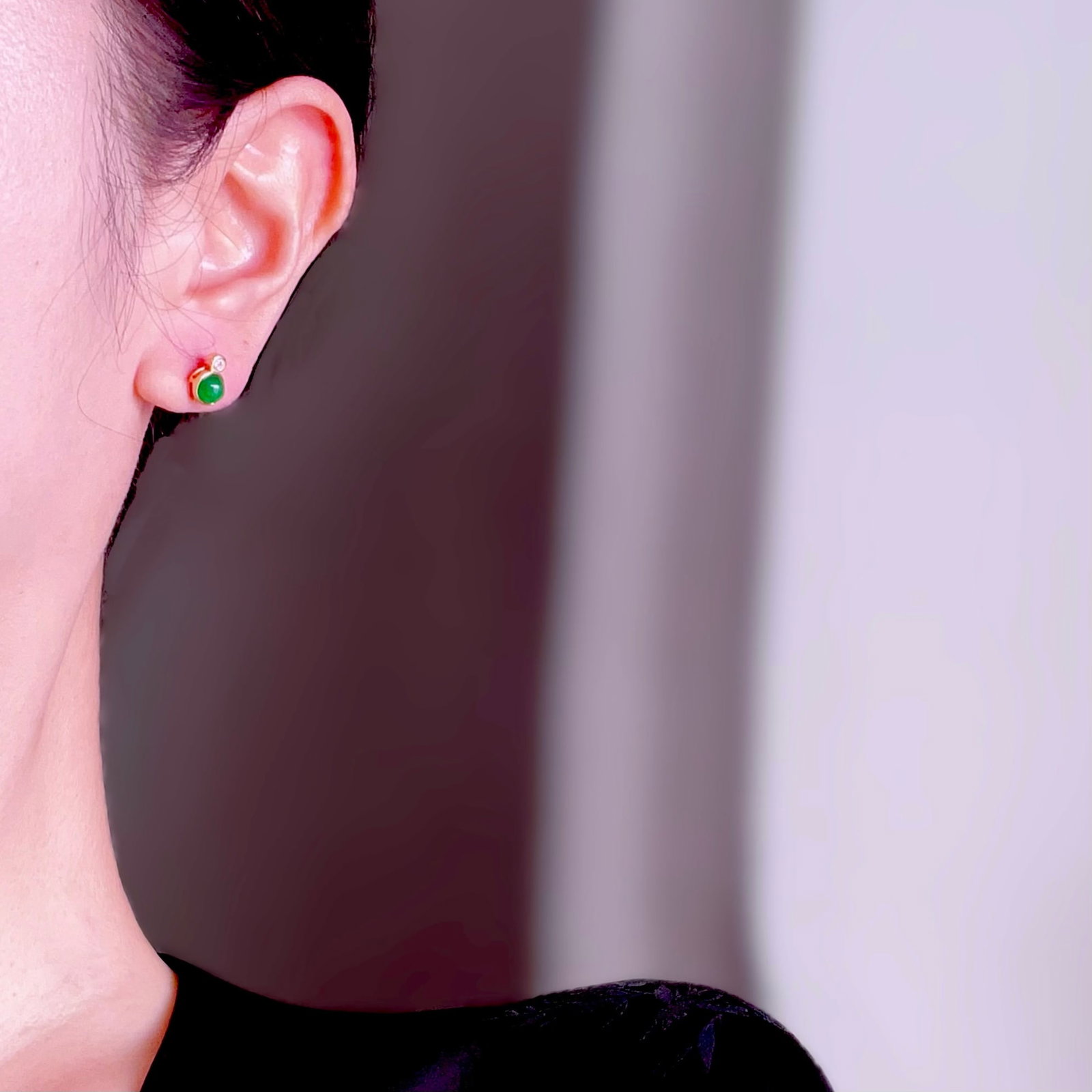Natural Type A Jadeite Earrings - 7