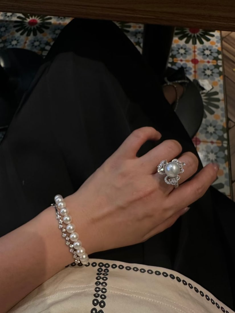 Exquisite Silver Akoya Pearl Bracelet - 6