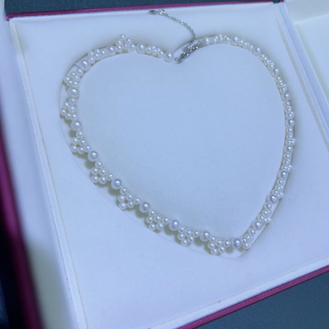 Natural White Pearl Necklace - 5