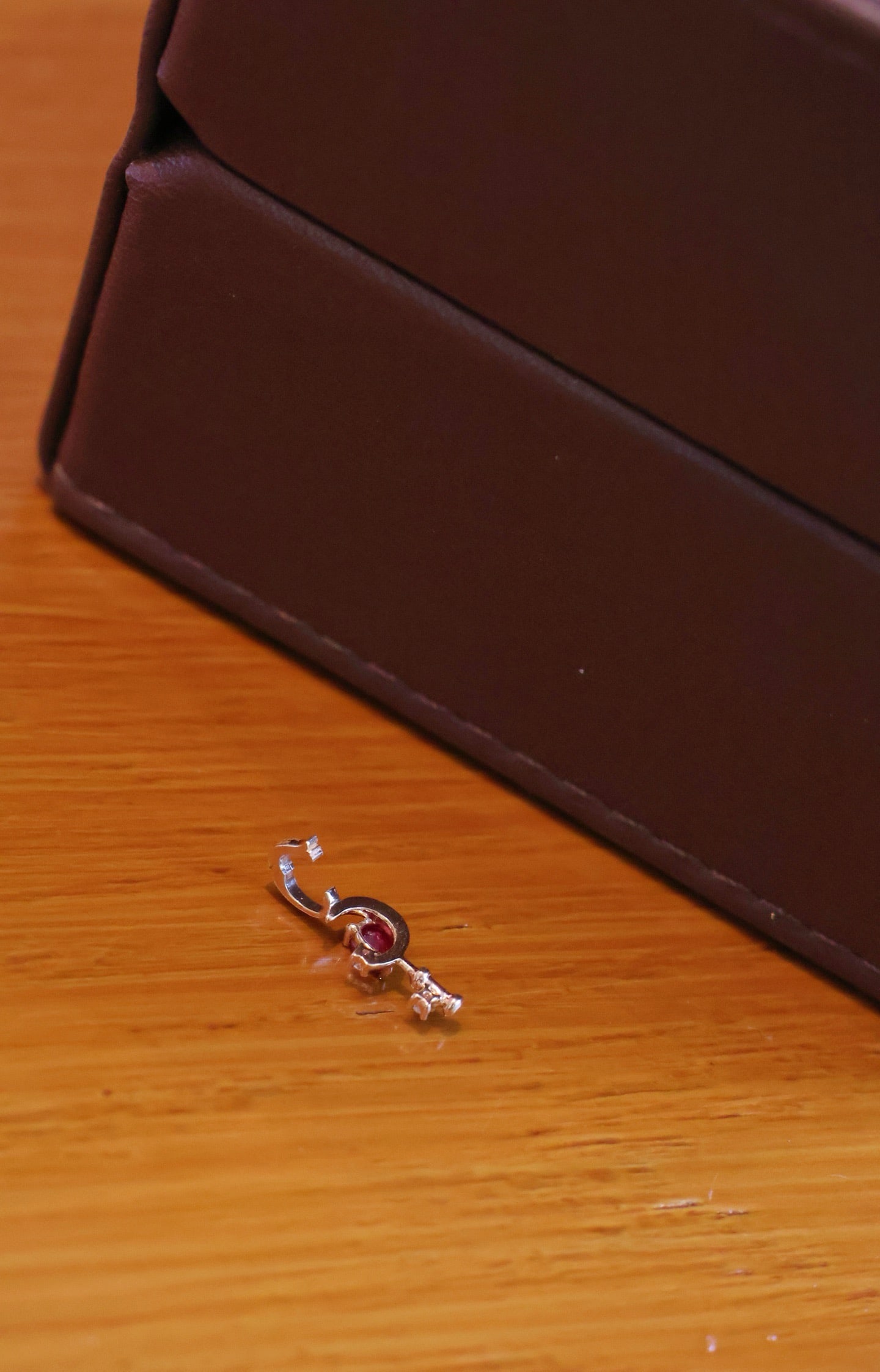 18K Gold Ruby Diamond Pendant - 3