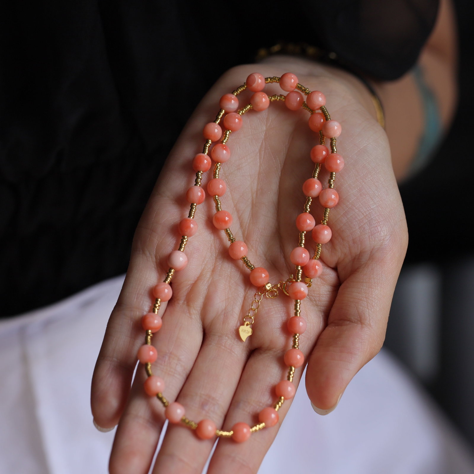 Natural Pink Coral Necklace - 2