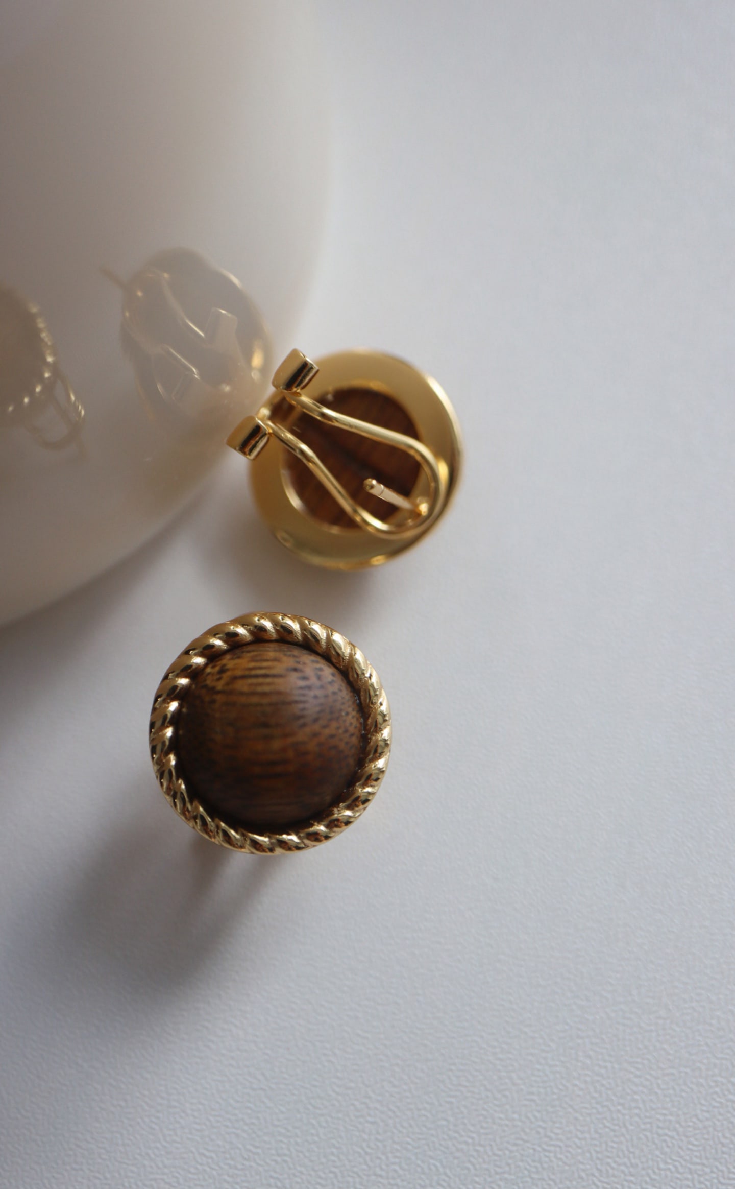 Natural Agarwood Earrings - 4