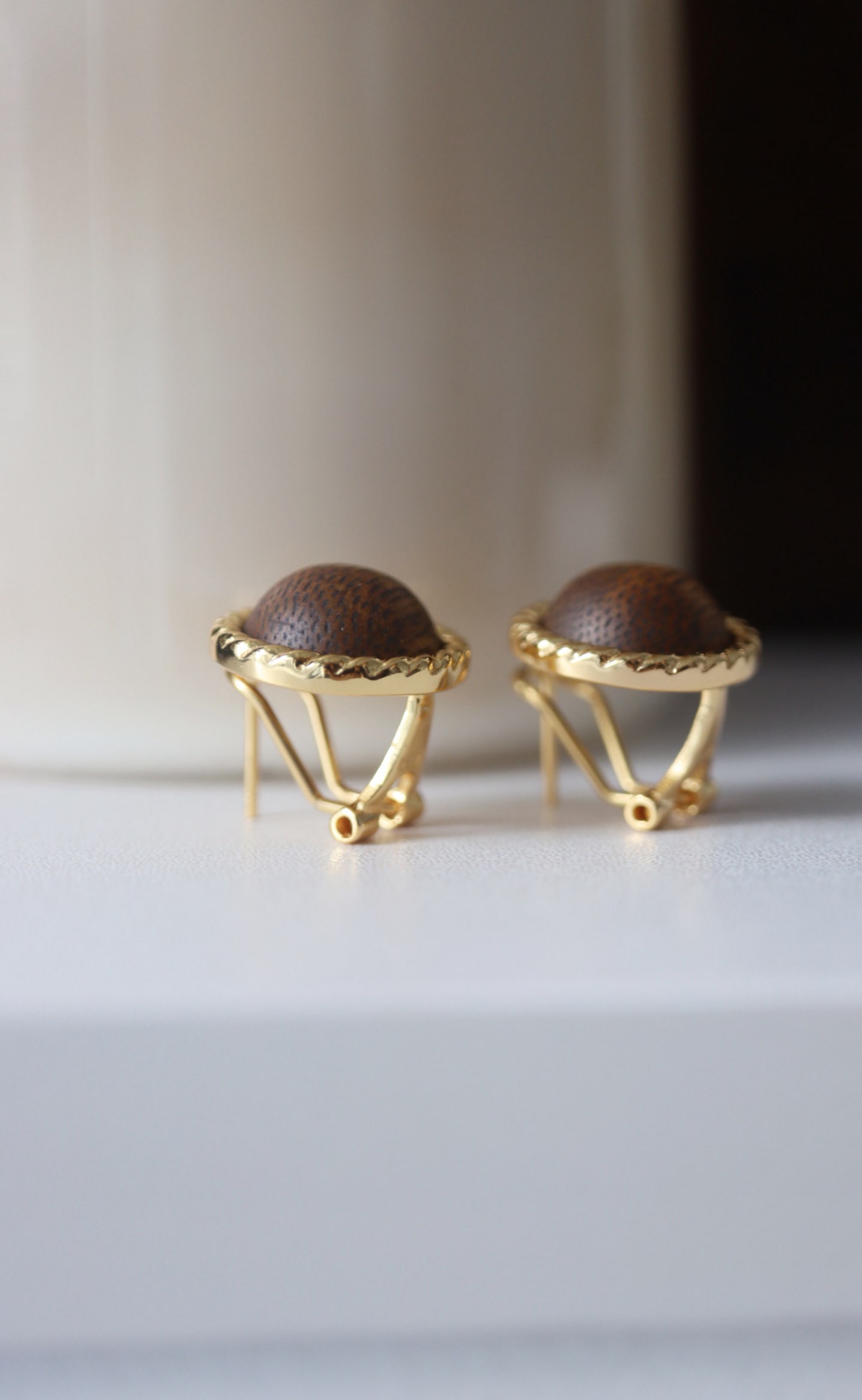 Natural Agarwood Earrings - 5