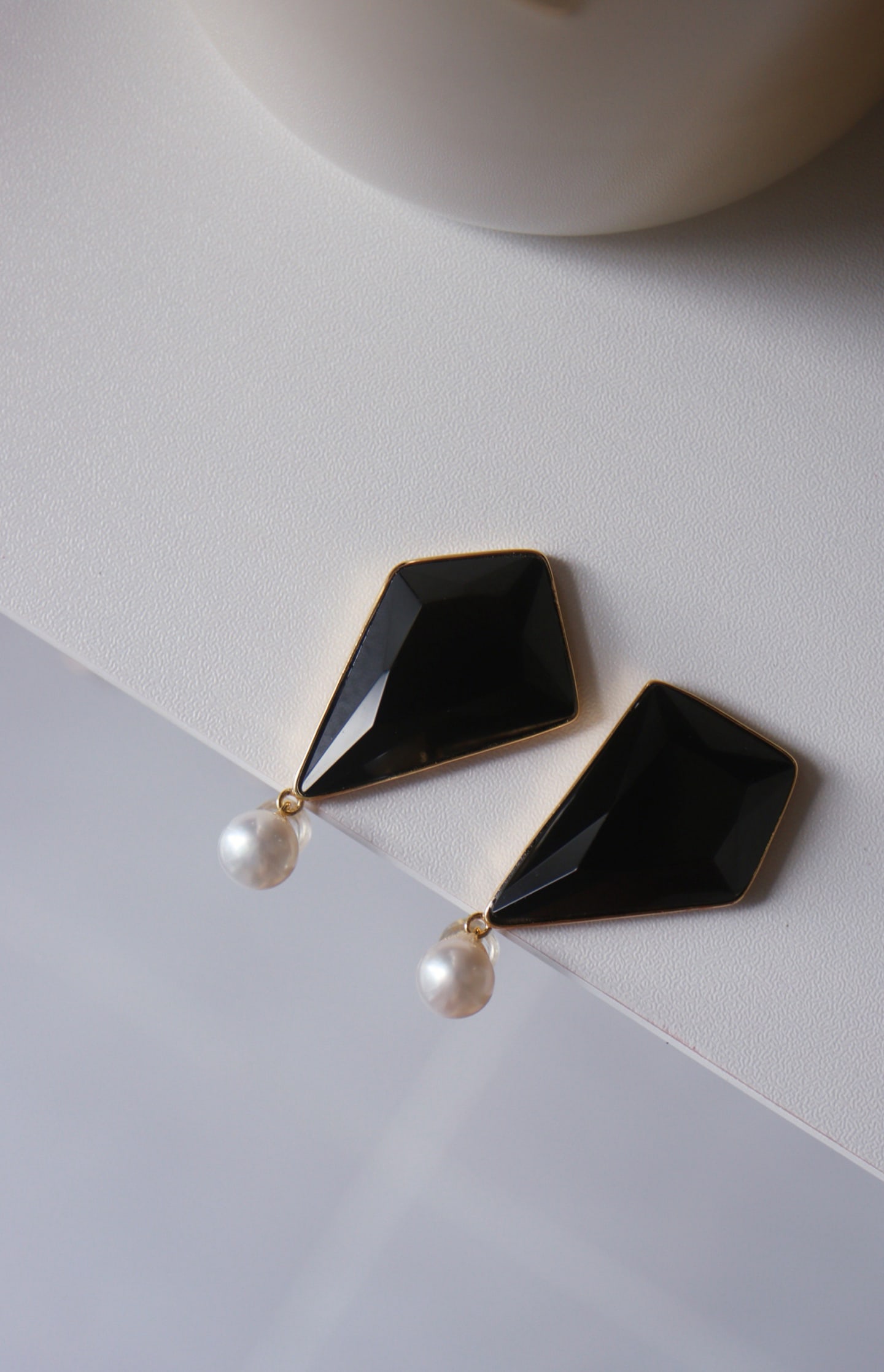 Black Onyx Pearl Earrings - 6
