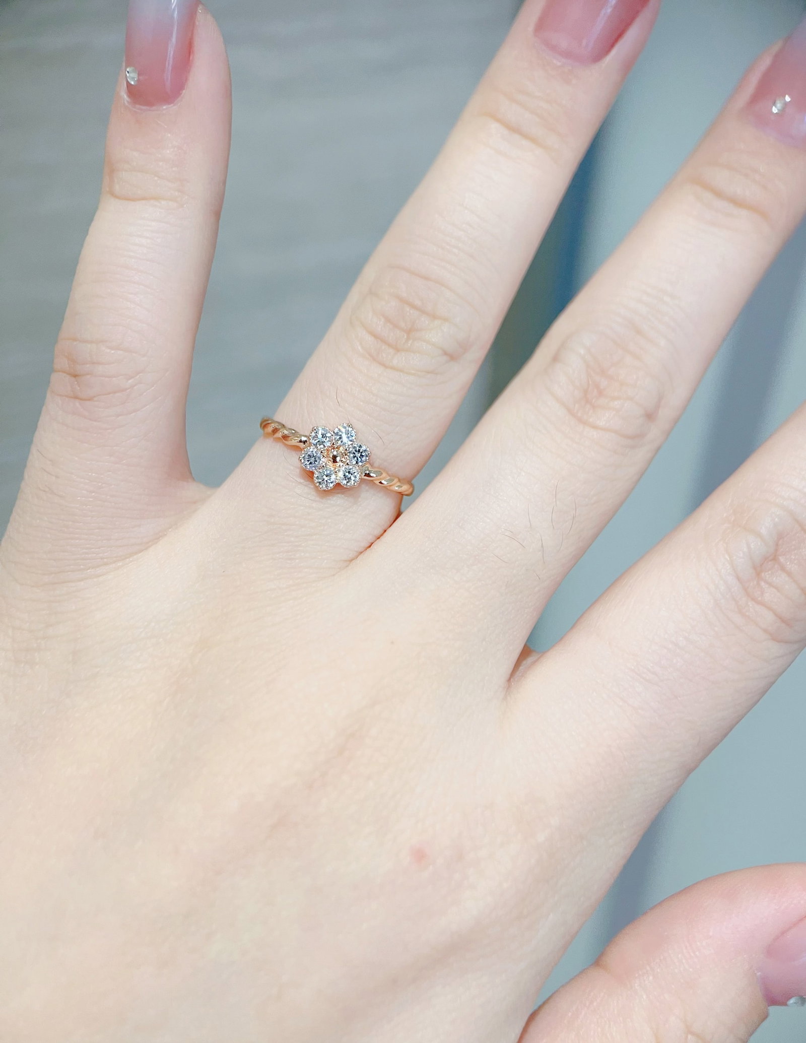 18K Rose Gold Lab-Grown Diamond Ring - 6