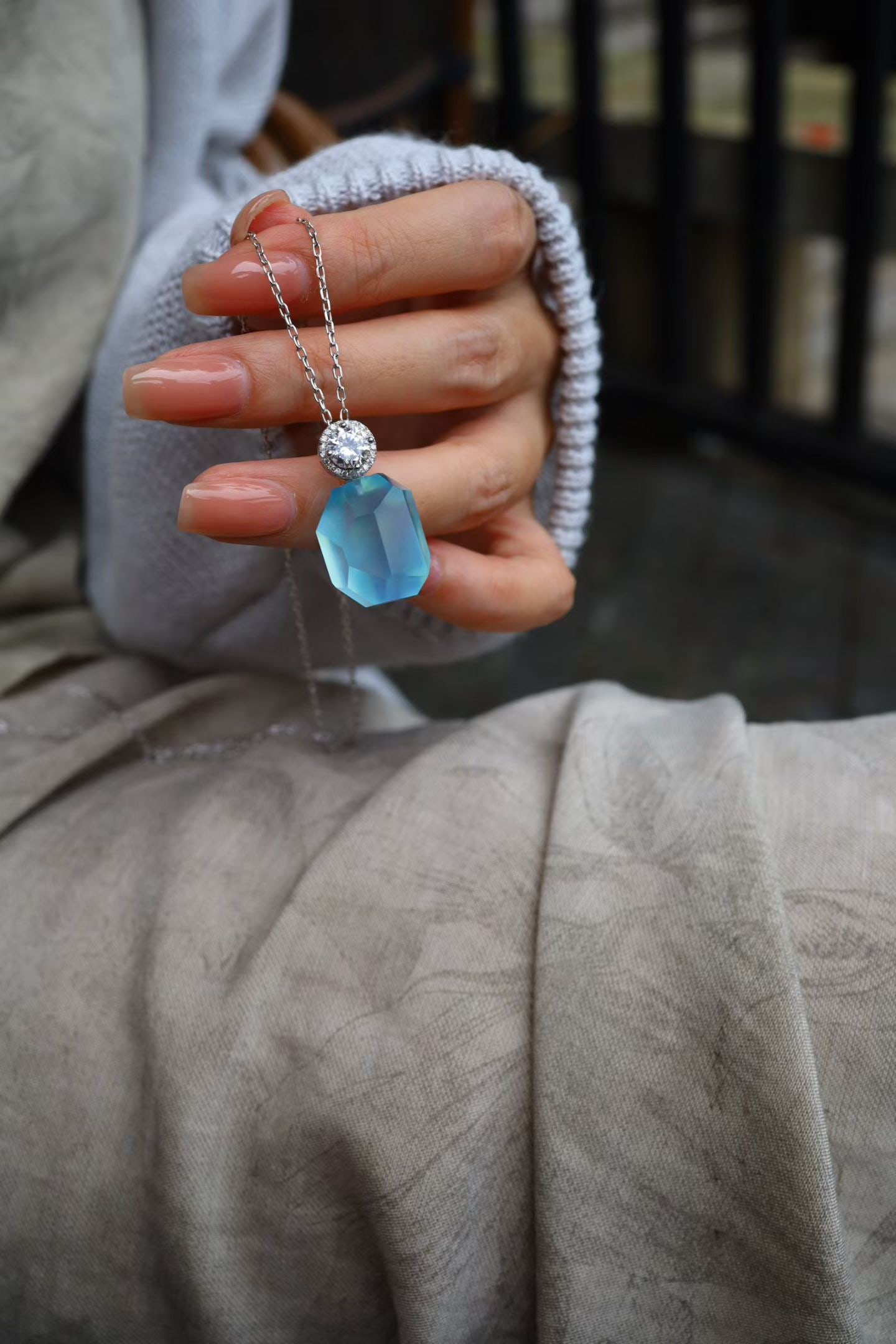 Natural Aquamarine Necklace - 2
