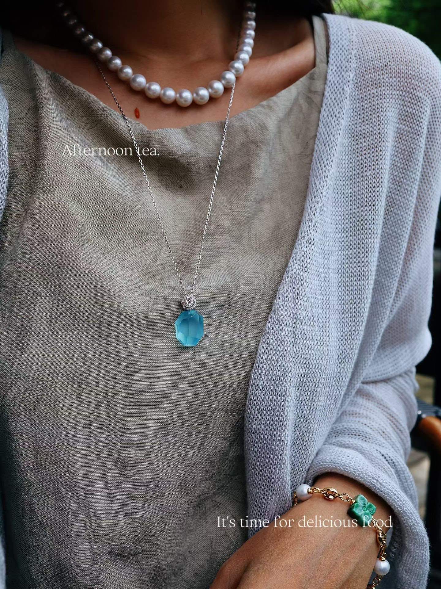 Natural Aquamarine Necklace - 3