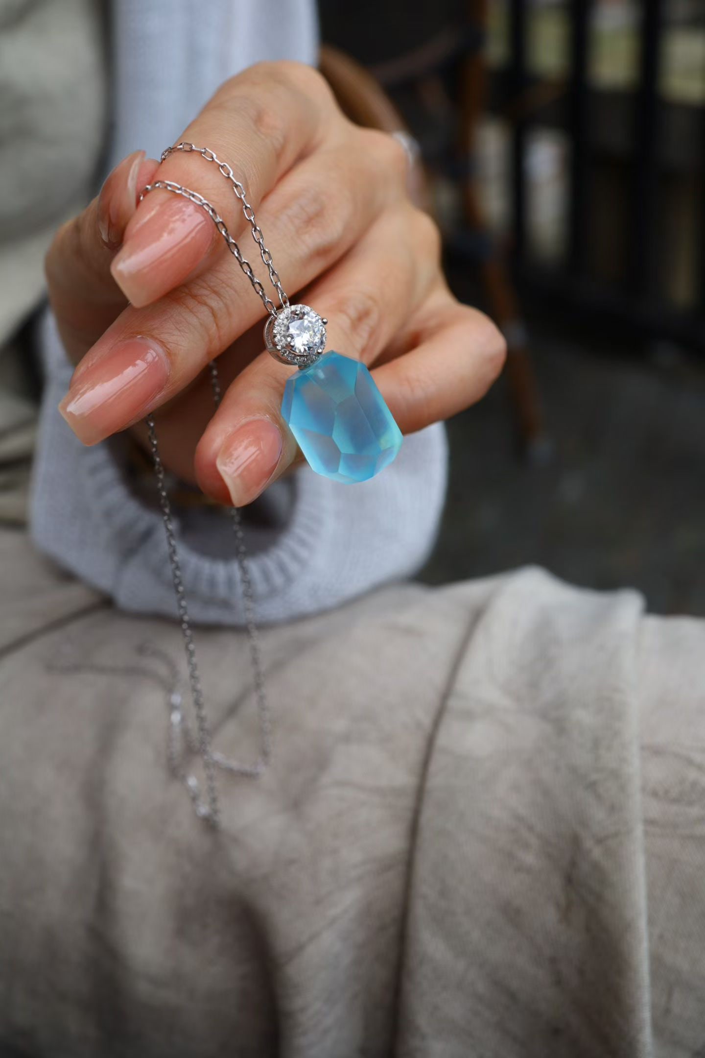 Natural Aquamarine Necklace - 4